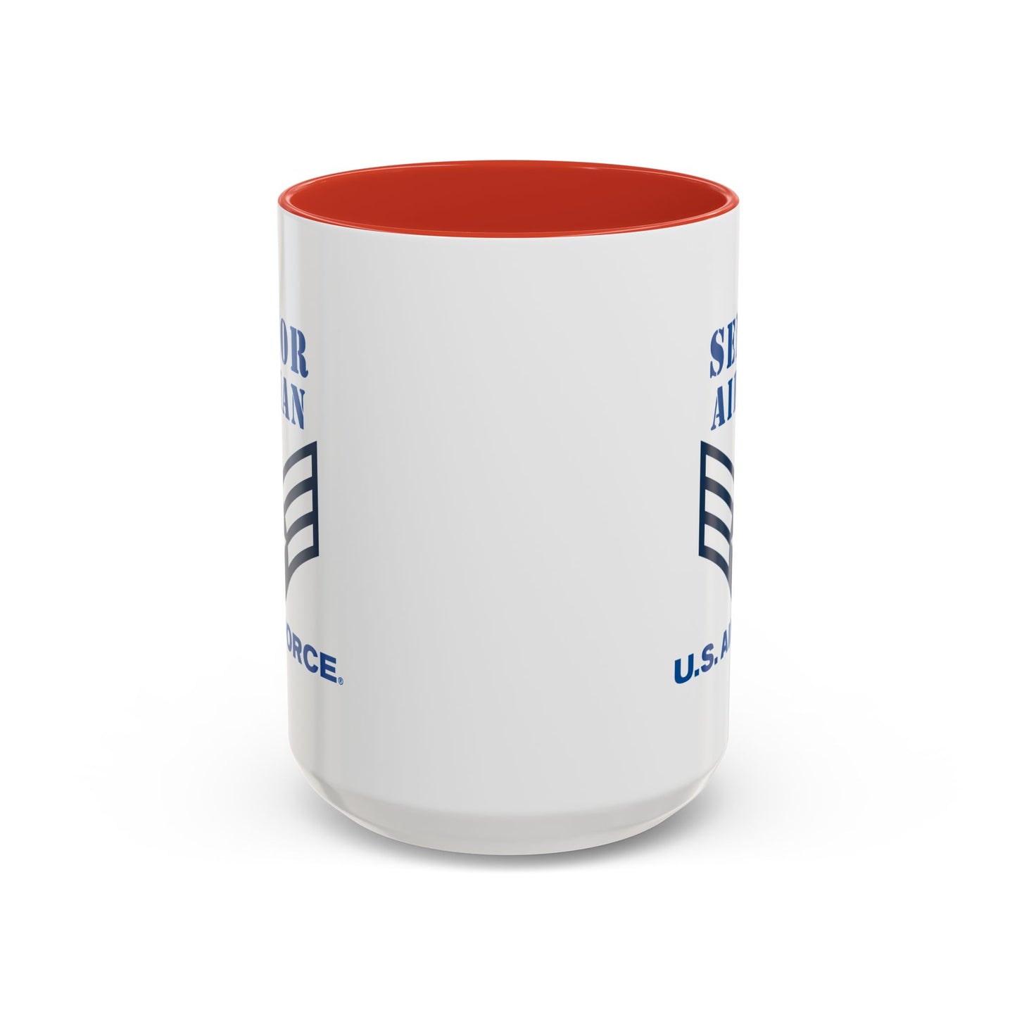 Accent Coffee Mug (11oz & 15oz) - USAF - Senior Airman (E4) - 2020 - US Air Force w Text X 300