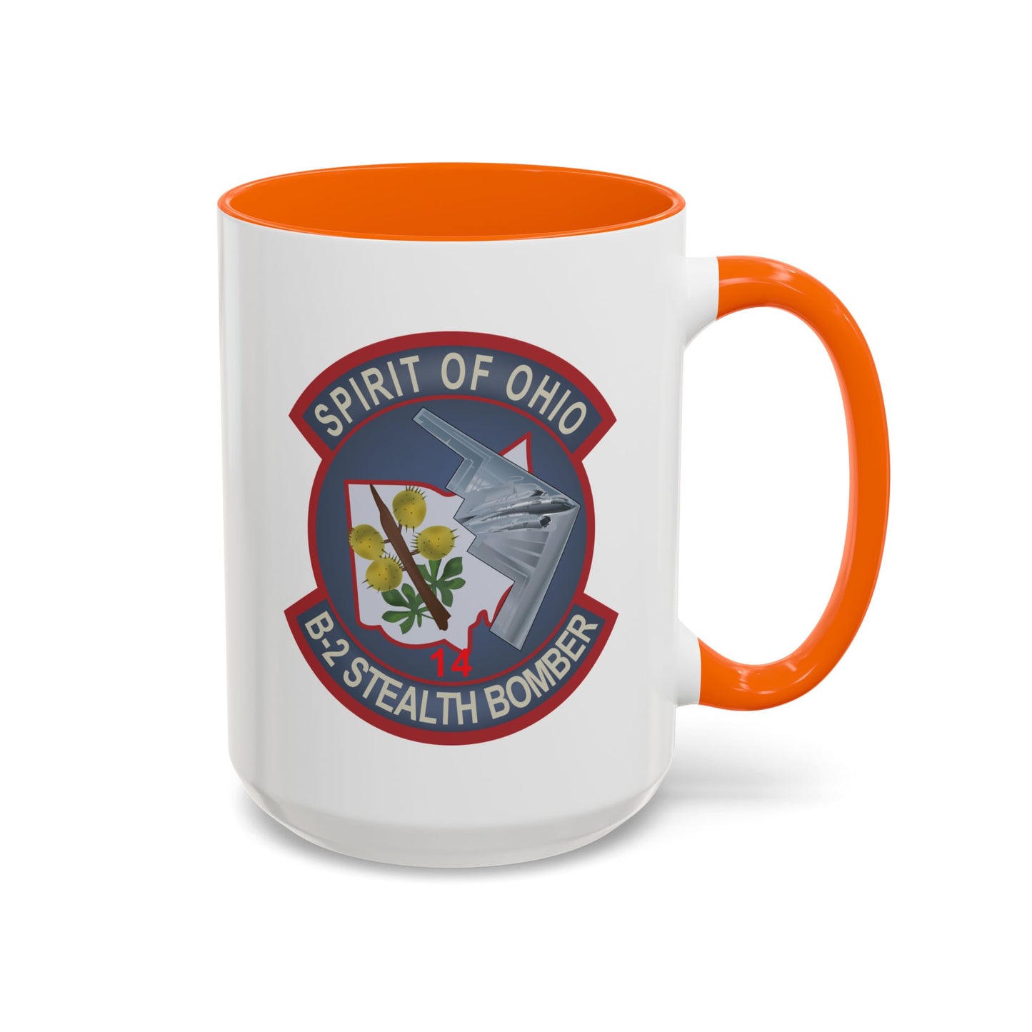 Accent Coffee Mug (11oz & 15oz) - USAF - B2 - Spirit of Ohio - Stealth Bomber wo txt X 300