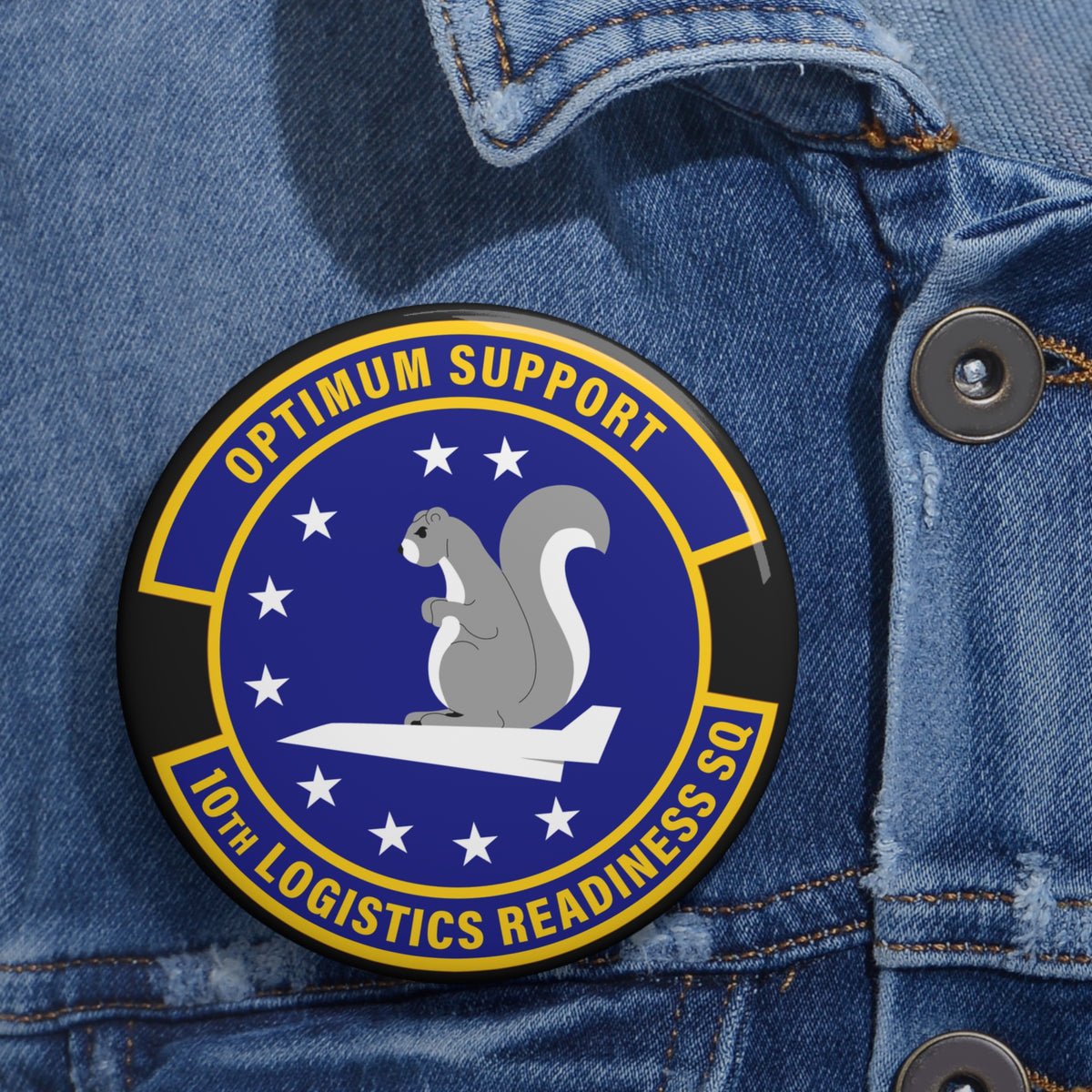 Custom Pin Button - USAF - 10th Logistics Readiness Squadron wo txt