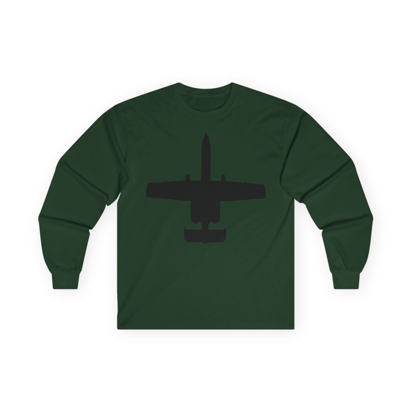 Unisex Ultra Cotton Long Sleeve Tee - Aircraft - USAF - A-10 Thunderbolt II - Top - Silhouette X 300
