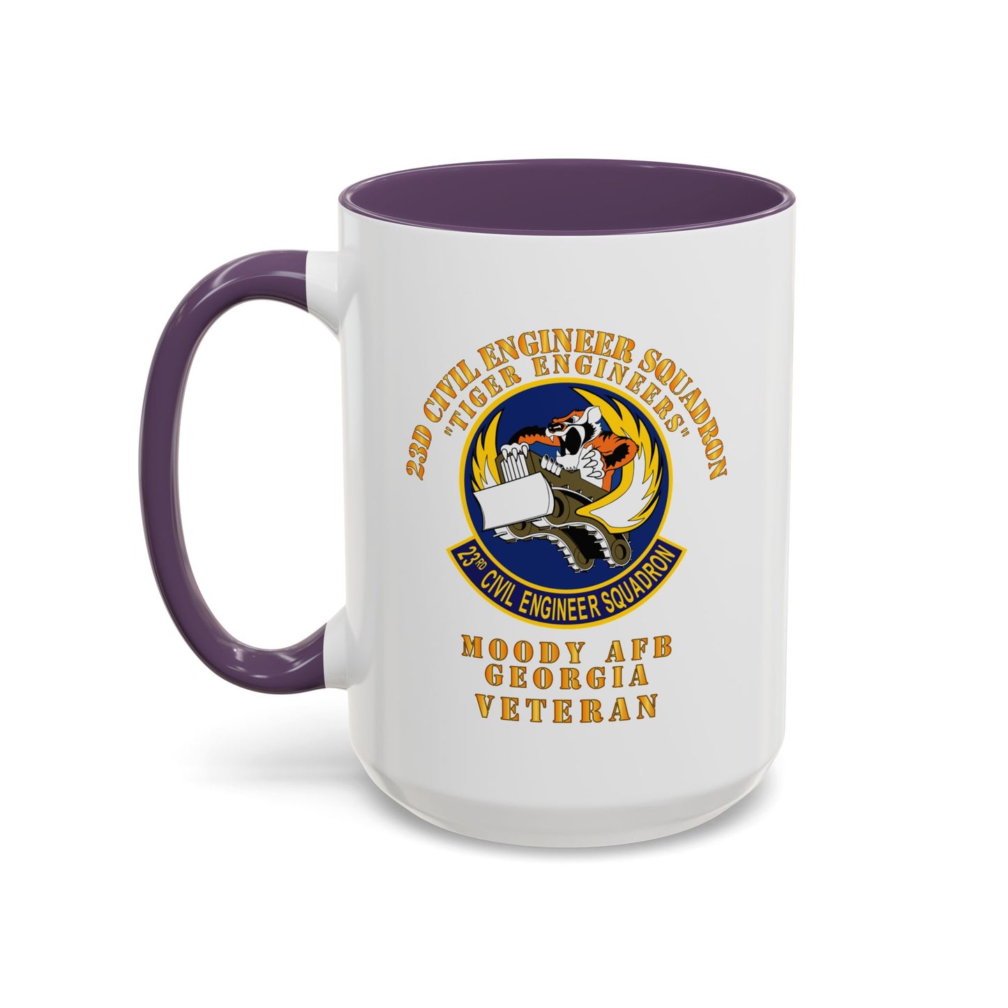Accent Coffee Mug (11oz & 15oz) - USAF - 23d Civil Engineer Squadron - Tiger Engineers - Moody AFB, GA
