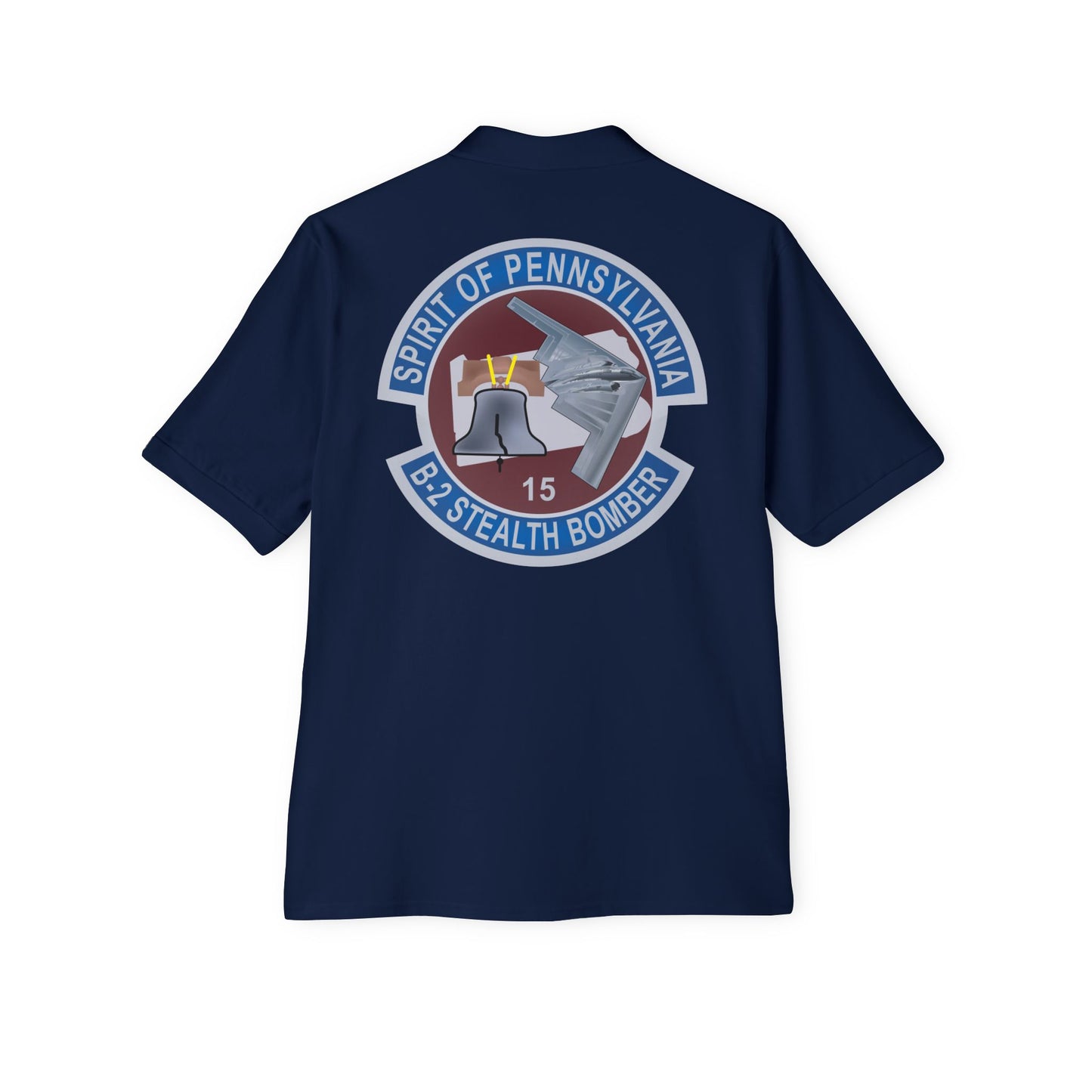 Men's Piqué Polo - USAF - B2 - Spirit of Pennsylvania Stealth Bomber wo Txt X 300