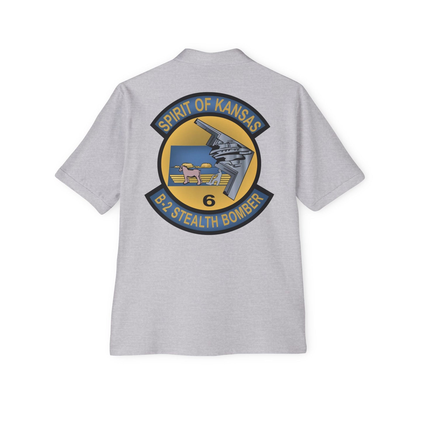 Men's Piqué Polo - USAF - B2 - Spirit of Kansas - Stealth Bomber wo txt X 300