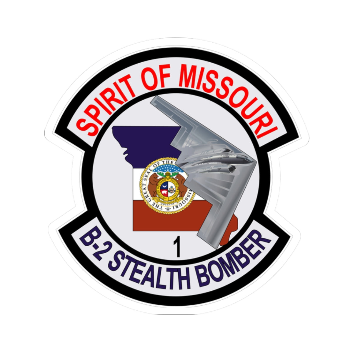 Kiss-Cut Stickers - USAF - B2 - Spirit of Missouri - Stealth Bomber wo Txt