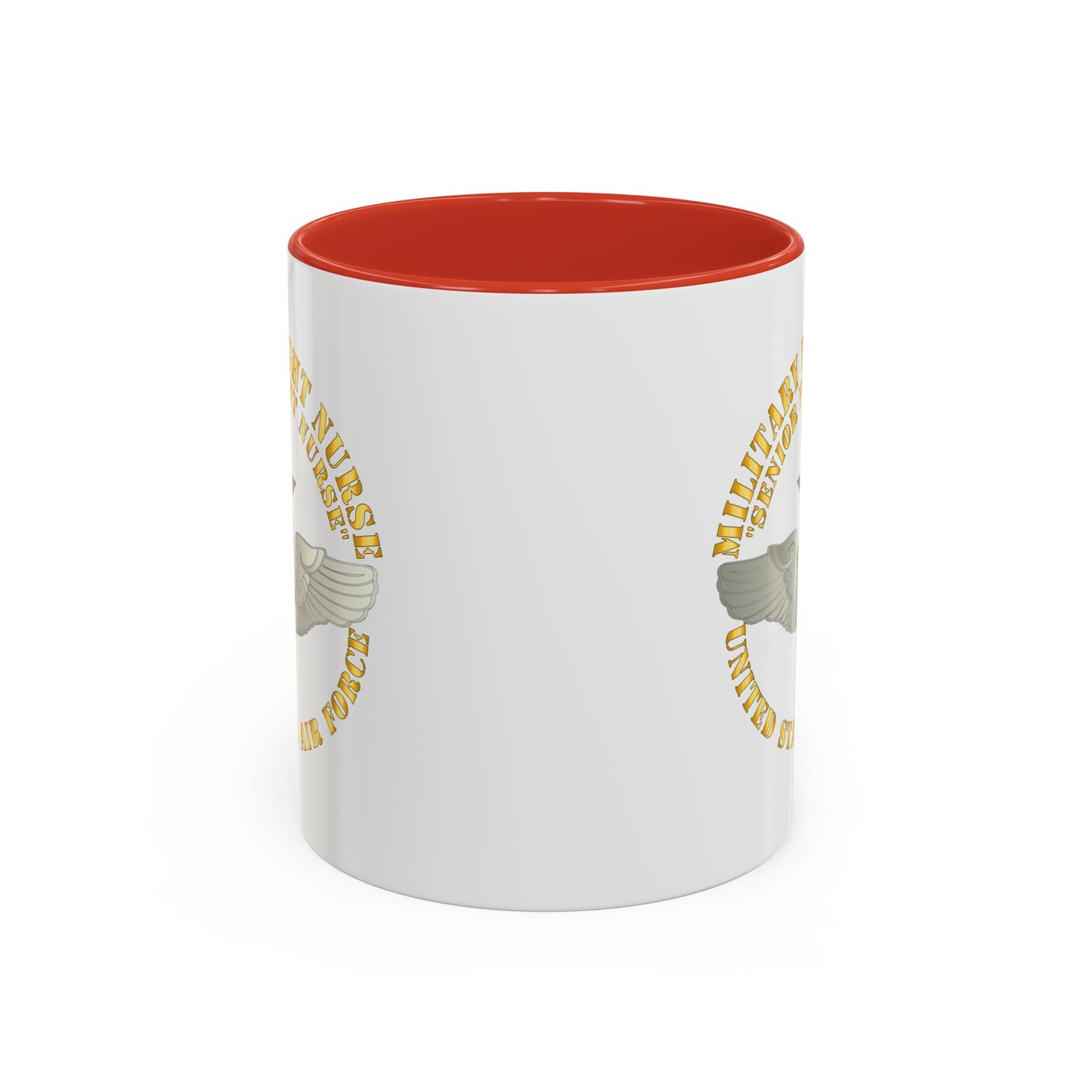 Accent Coffee Mug (11oz & 15oz) - USAF - Military Flight Nurse - Flight Nurse - Senior