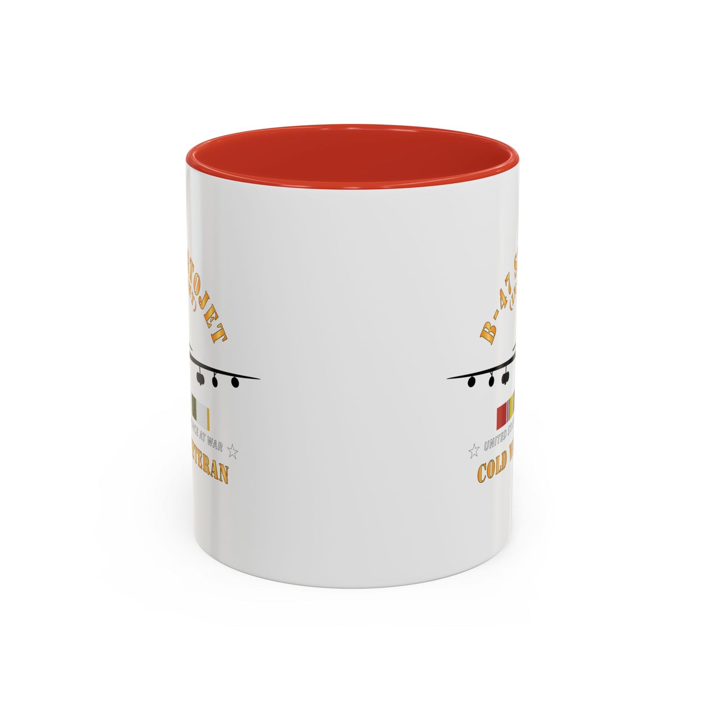Accent Coffee Mug (11oz & 15oz) - USAF - B-47 Stratojet - In Flt - Silhouette - Cold War Veteran X 300
