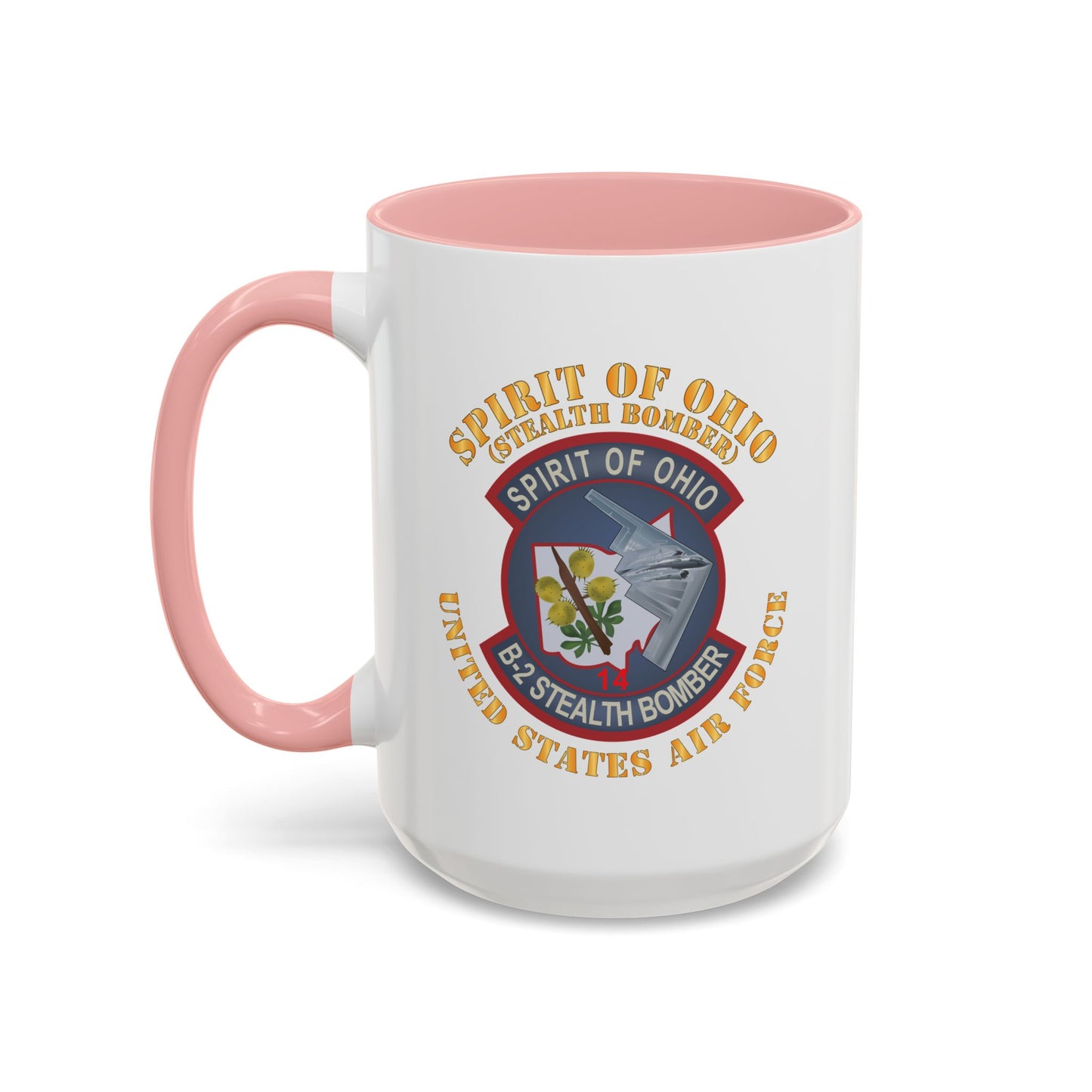 Accent Coffee Mug (11oz & 15oz) - USAF - B2 - Spirit of Ohio - Stealth Bomber X 300