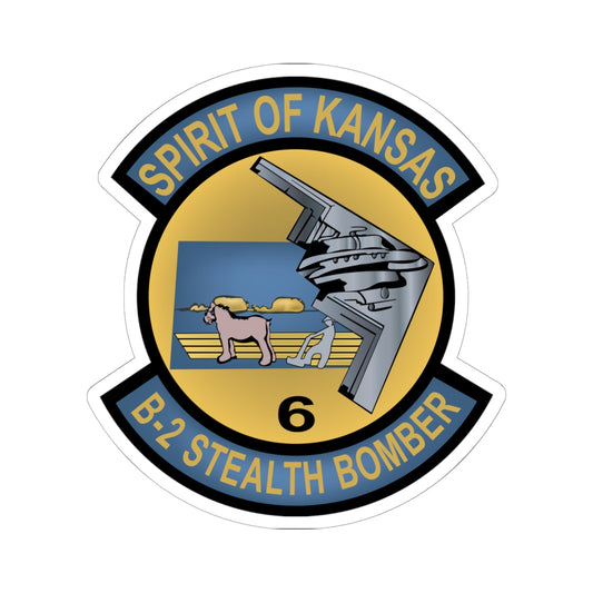 Kiss-Cut Stickers - USAF - B2 - Spirit of Kansas - Stealth Bomber wo txt X 300