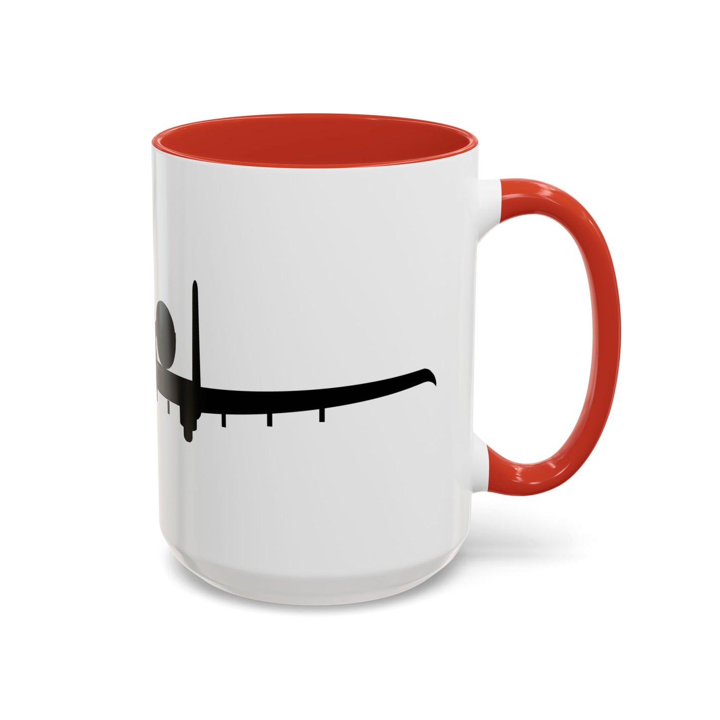 Accent Coffee Mug (11oz & 15oz) - Aircraft - USAF - A-10 Thunderbolt II - Front - Silhouette X 300