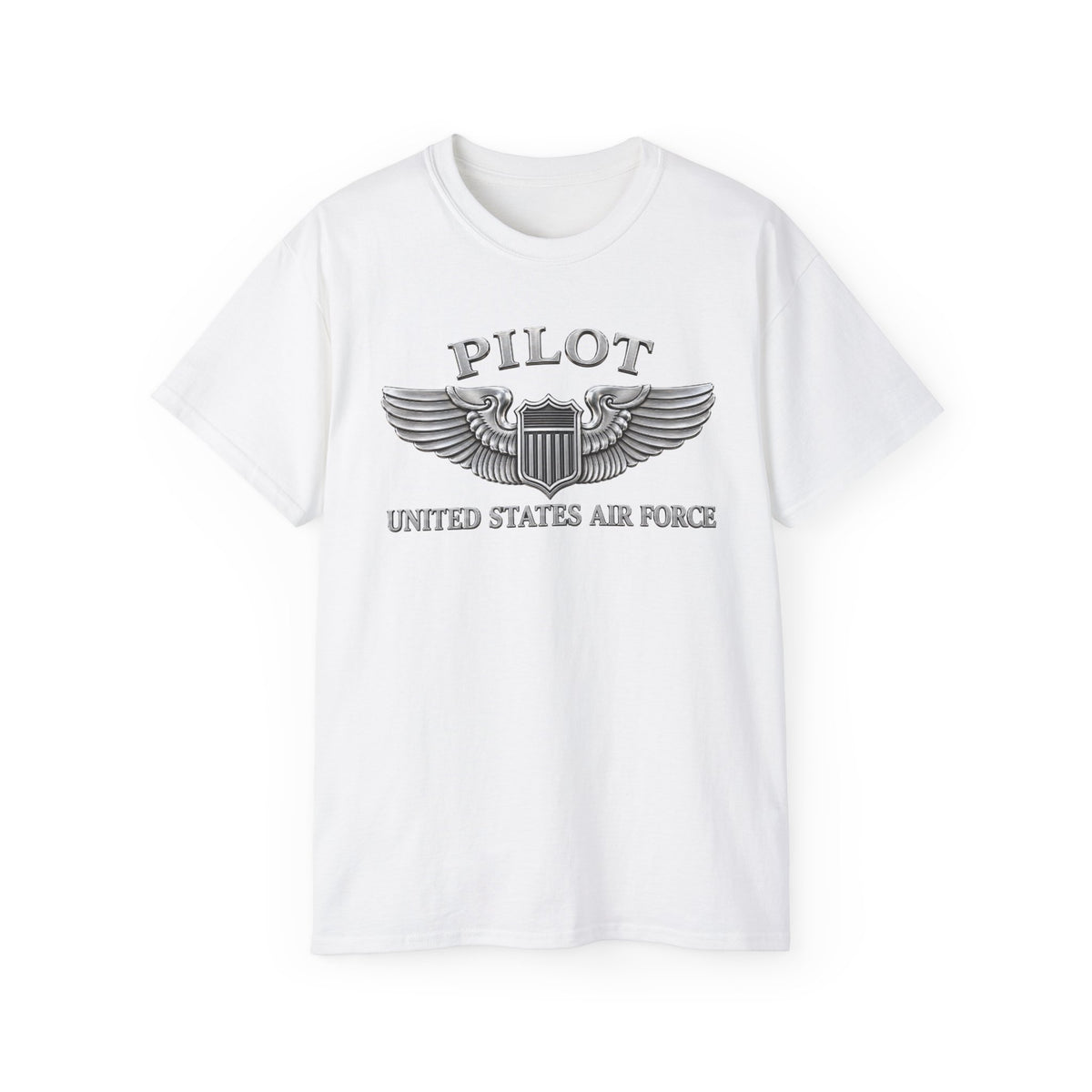 Unisex Ultra Cotton Tee - USAF - Basic Pilot Badge - United States Air Force - 3D - Enhanced