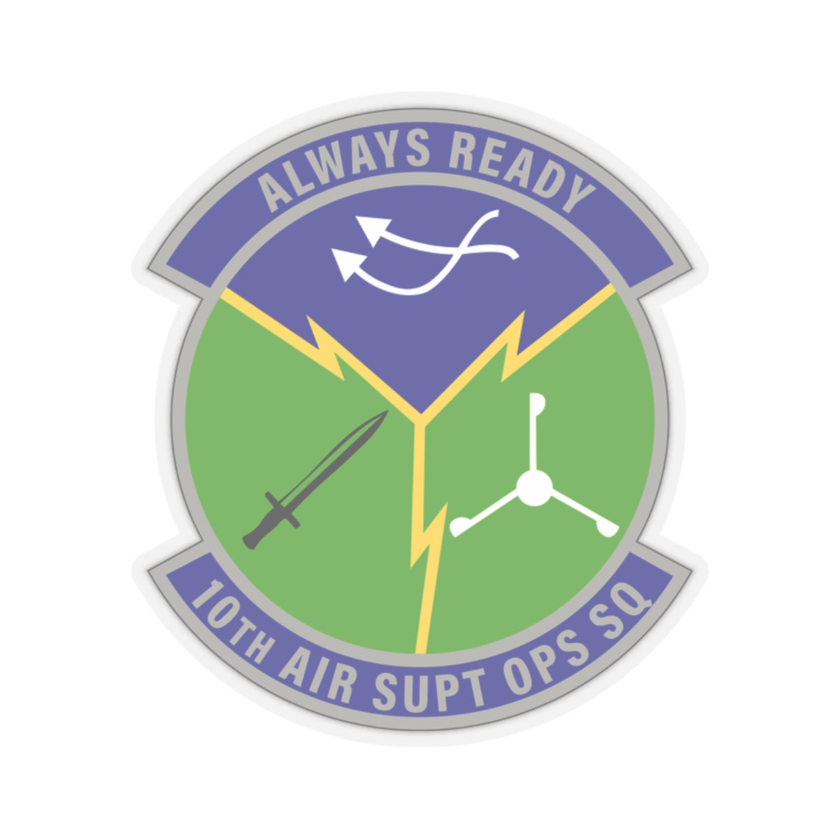 Kiss-Cut Stickers - USAF - 10th Air Support Operations Squadron wo txt