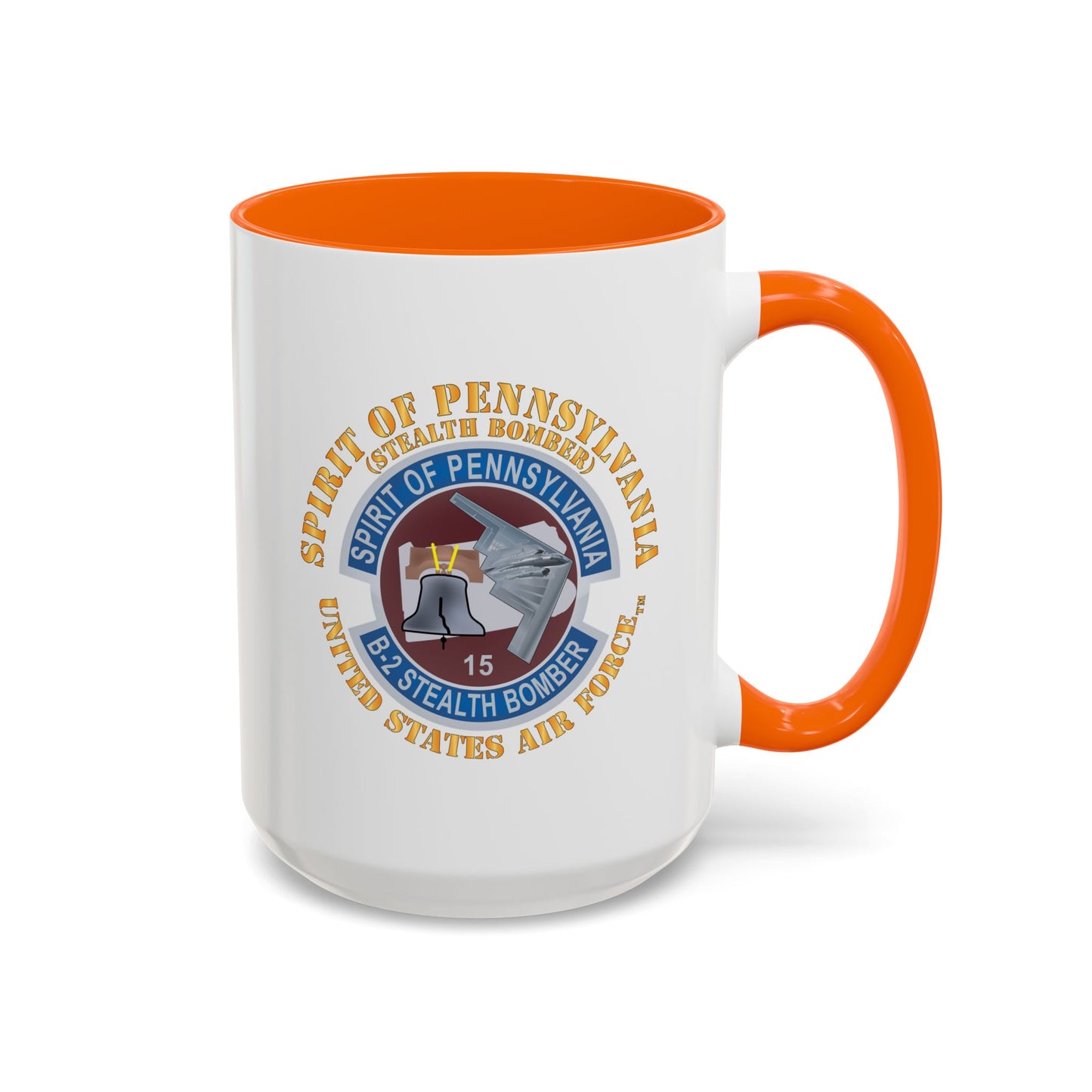 Accent Coffee Mug (11oz & 15oz) - USAF - B2 - Spirit of Pennsylvania Stealth Bomber X 300