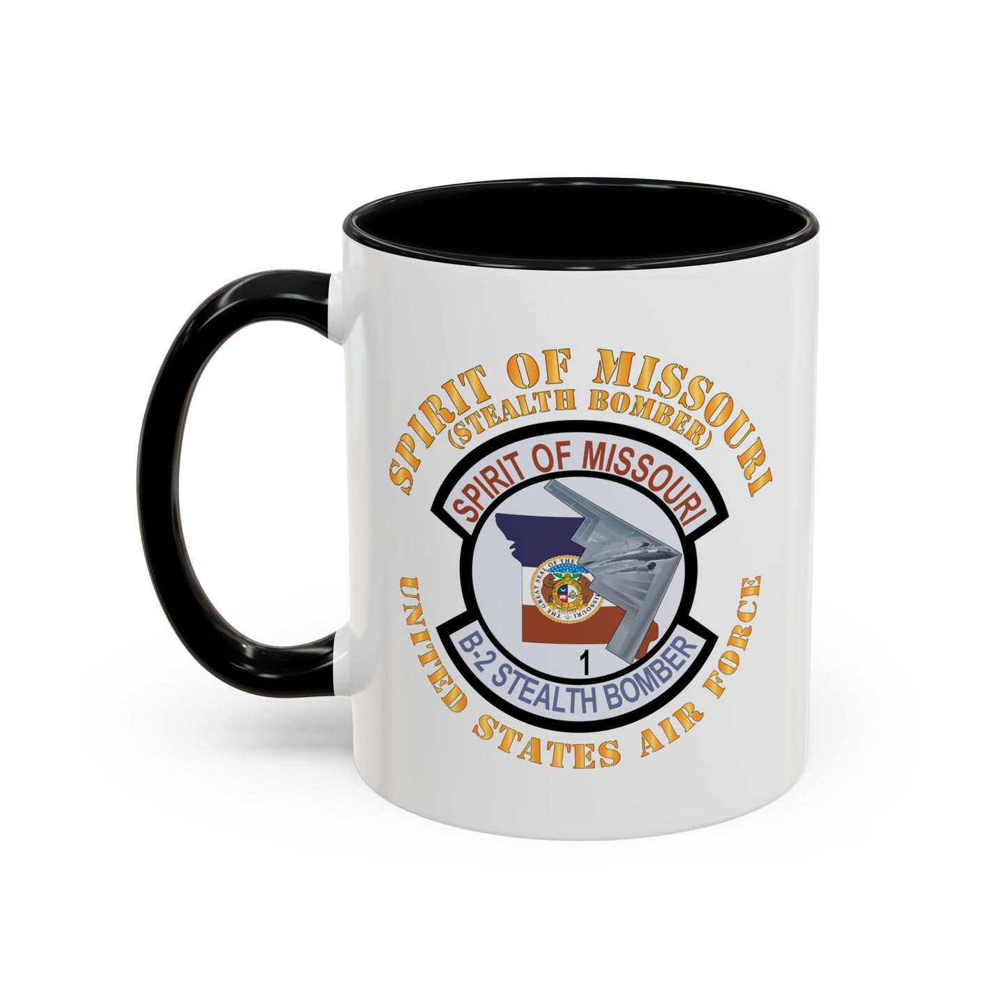 Accent Coffee Mug (11oz & 15oz) - USAF - B2 - Spirit of Missouri Stealth Bomber X 300