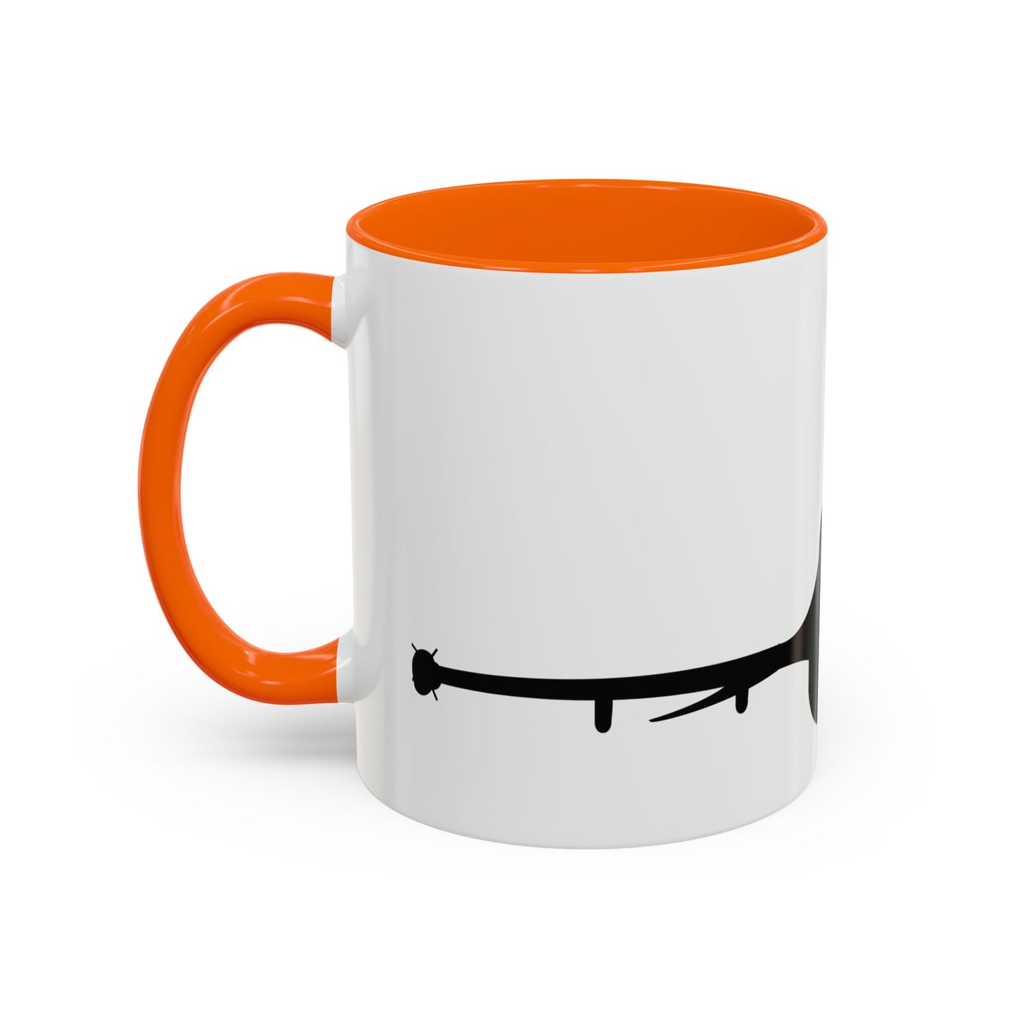 Accent Coffee Mug (11oz & 15oz) - Aircraft - F-16 - Front - Silhouette wo Txt X 300