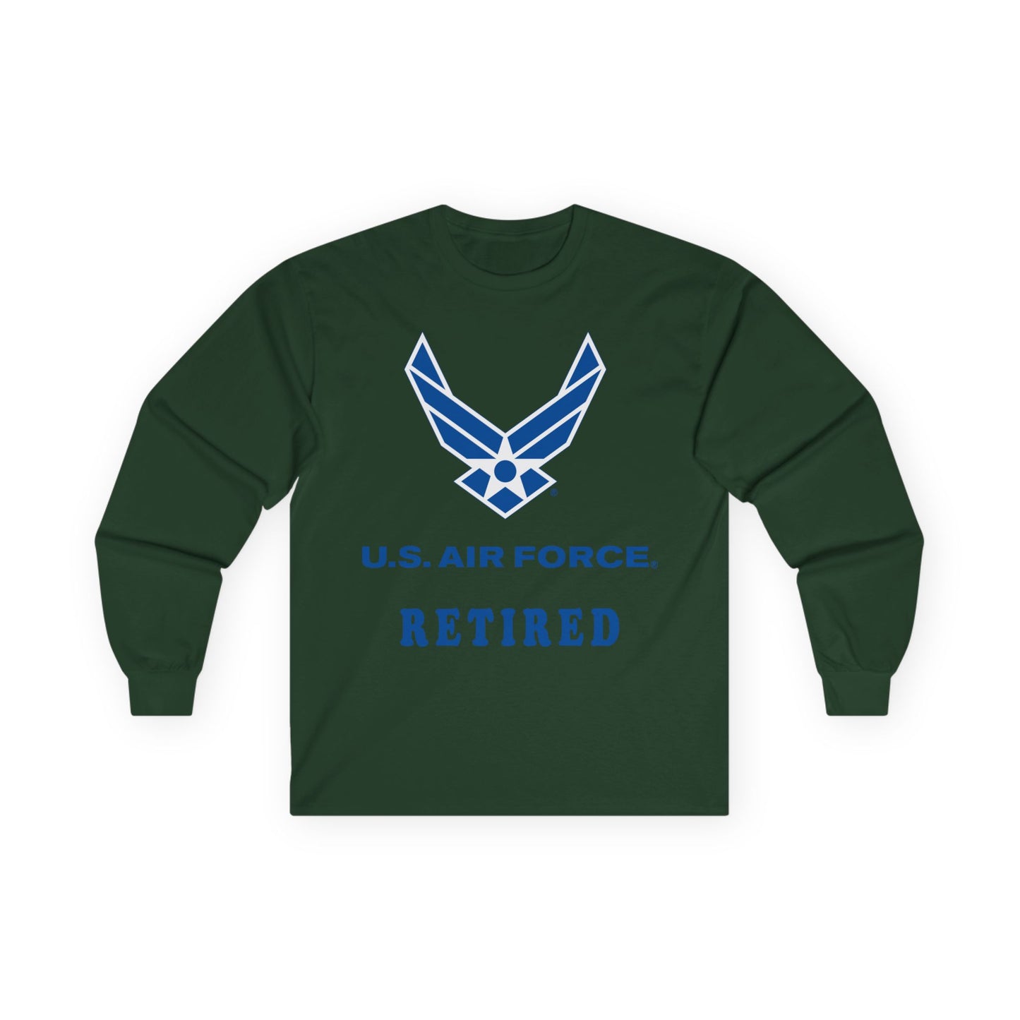 Unisex Ultra Cotton Long Sleeve Tee - USAF - Air Force - Retired X 300
