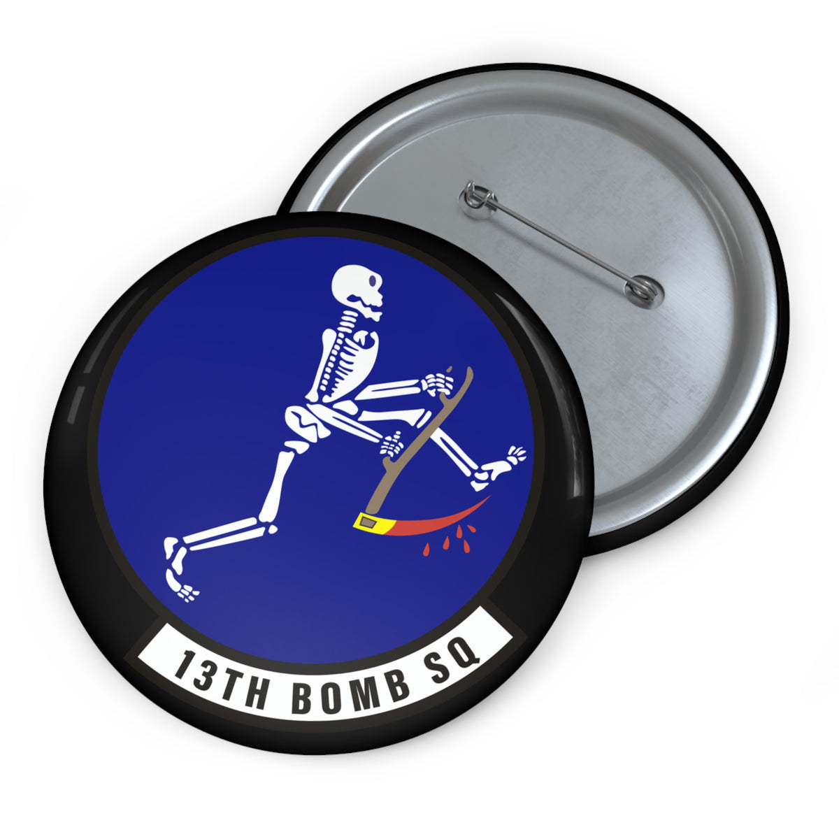 Custom Pin Button - USAF - 13th Bomb Squadron wo txt
