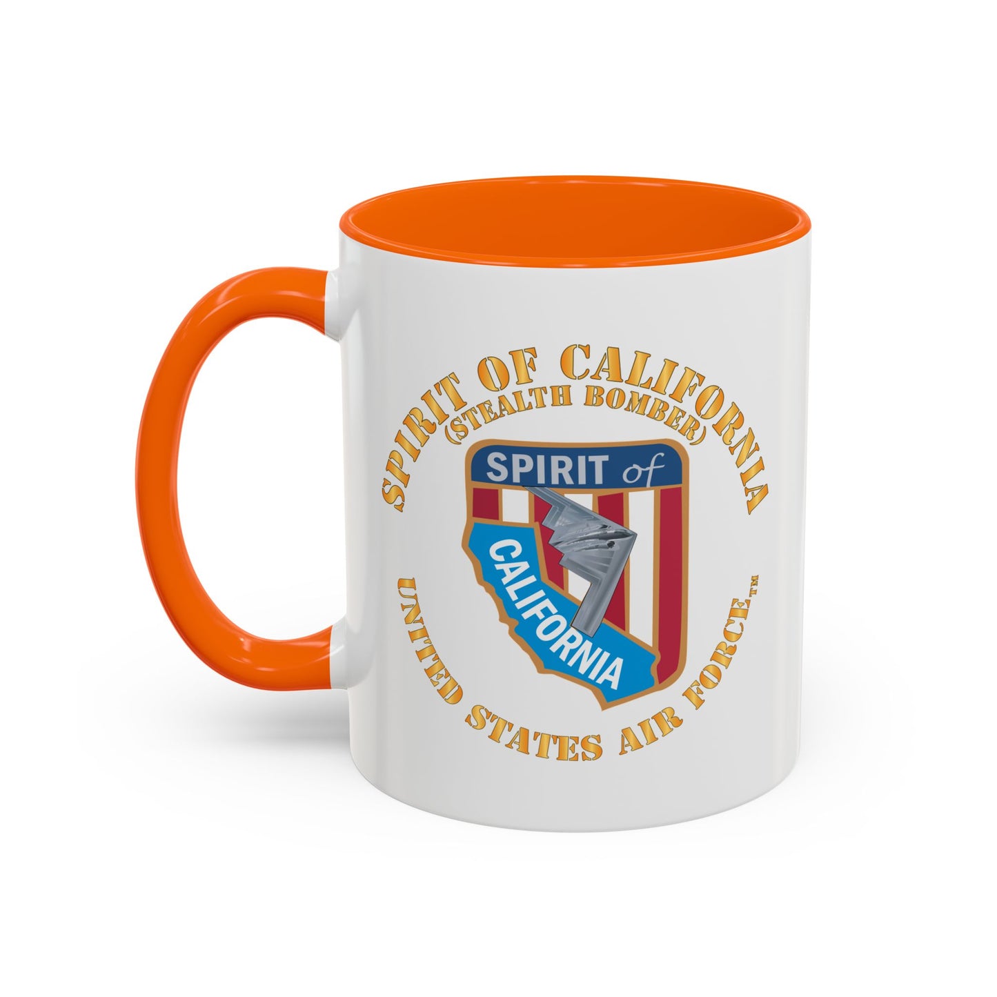 Accent Coffee Mug (11oz & 15oz) - USAF - B2 - Spirit of California - Stealth Bomber X 300