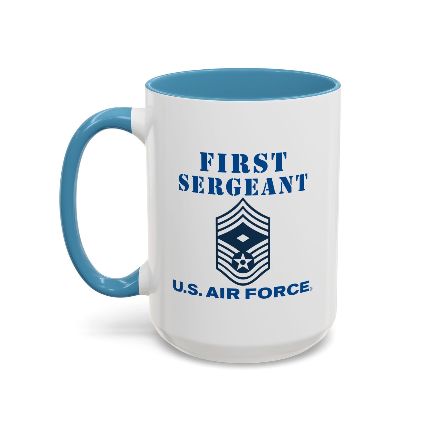 Accent Coffee Mug (11oz & 15oz) - USAF - First Sergeant (E9b) - 2020 - US Air Force w Text X 300