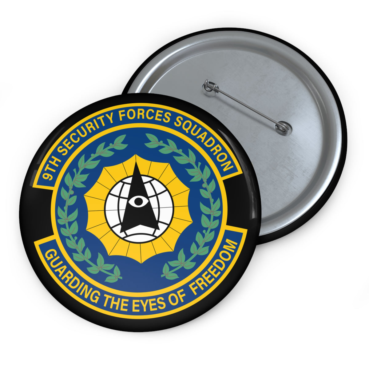 Custom Pin Button - USAF - 9th Security Forces Squadron wo txt X 300
