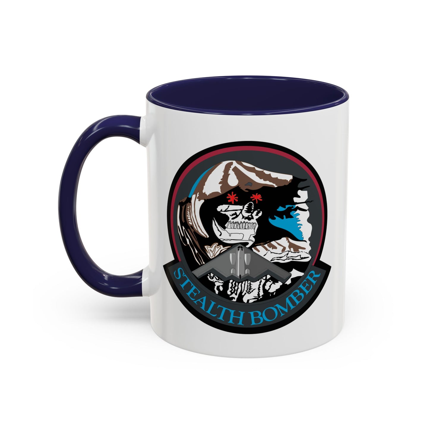 Accent Coffee Mug (11oz & 15oz) - USAF - B2 - Grim Reaper - Stealth Bomber wo txt X 300