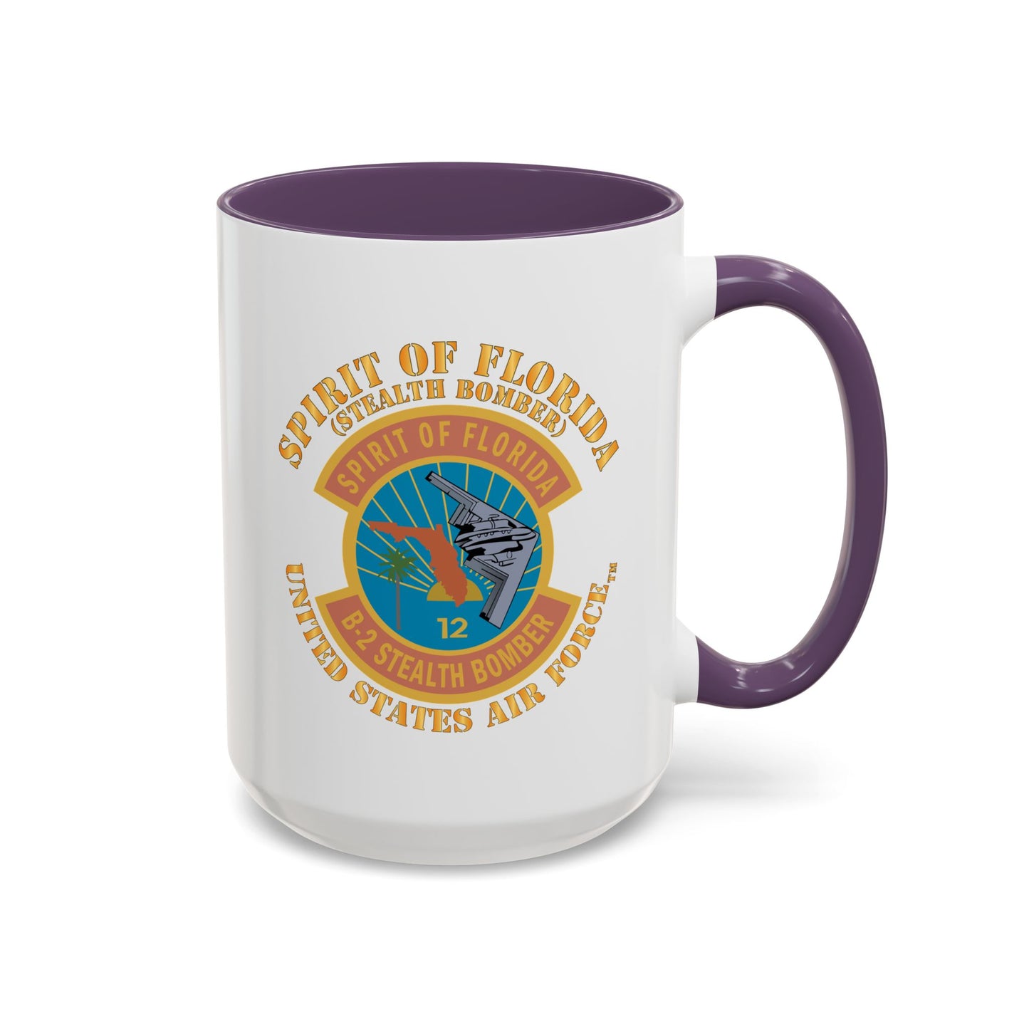 Accent Coffee Mug (11oz & 15oz) - USAF - B2 - Spirit of Florida - Stealth Bomber X 300