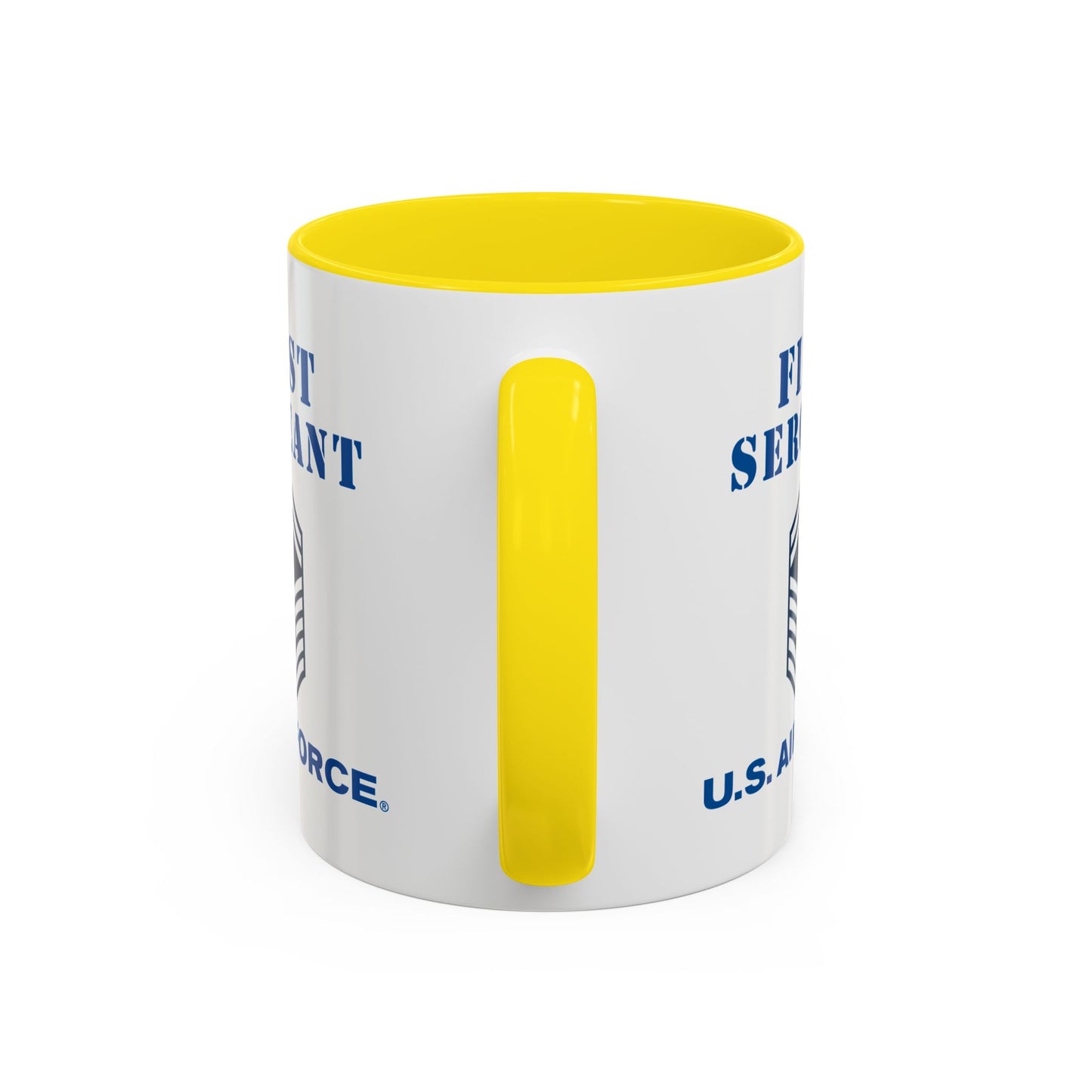 Accent Coffee Mug (11oz & 15oz) - USAF - First Sergeant (E8b) - 2020 - US Air Force w Text X 300