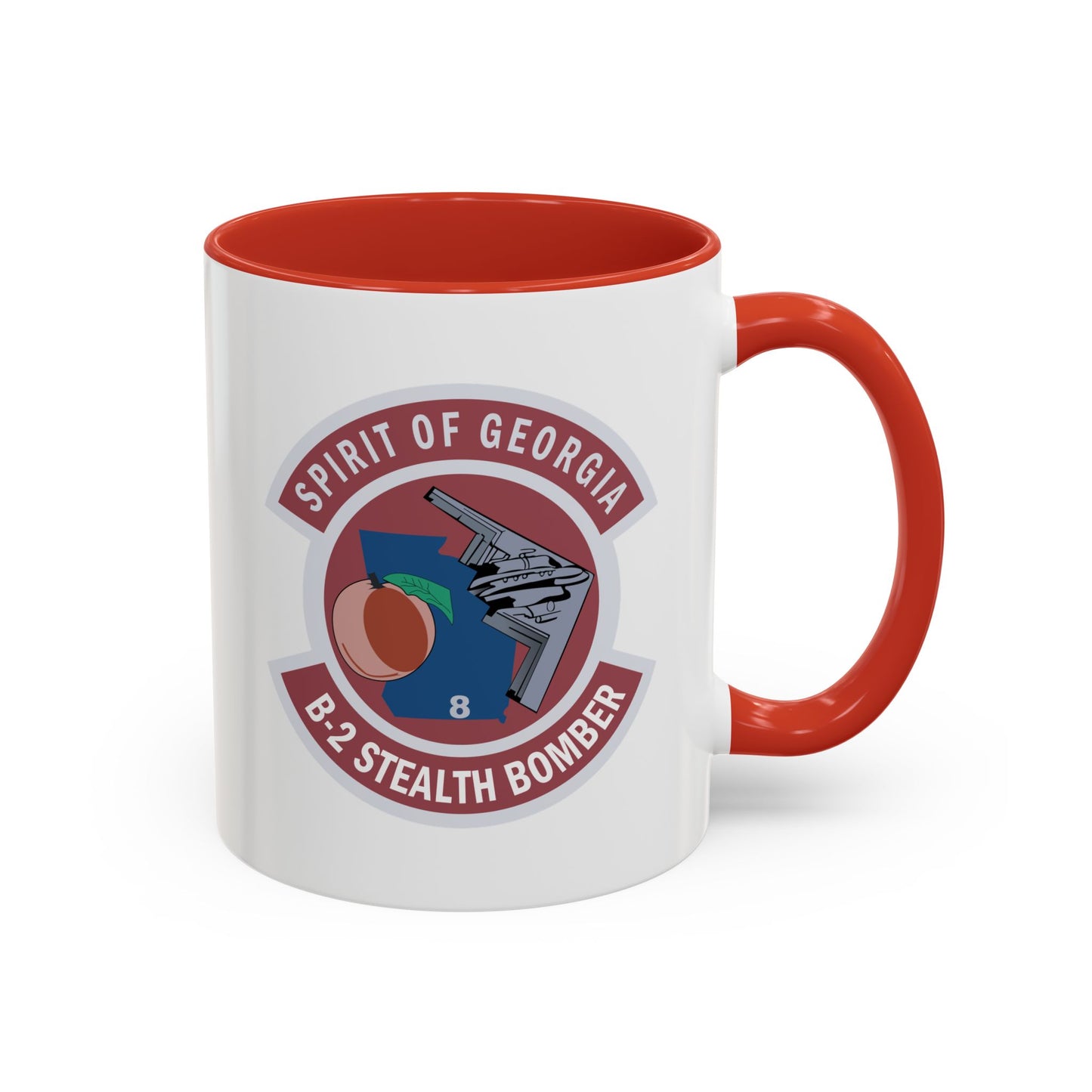 Accent Coffee Mug (11oz & 15oz) - USAF - B2 - Spirit of Georgia - Stealth Bomber wo txt X 300
