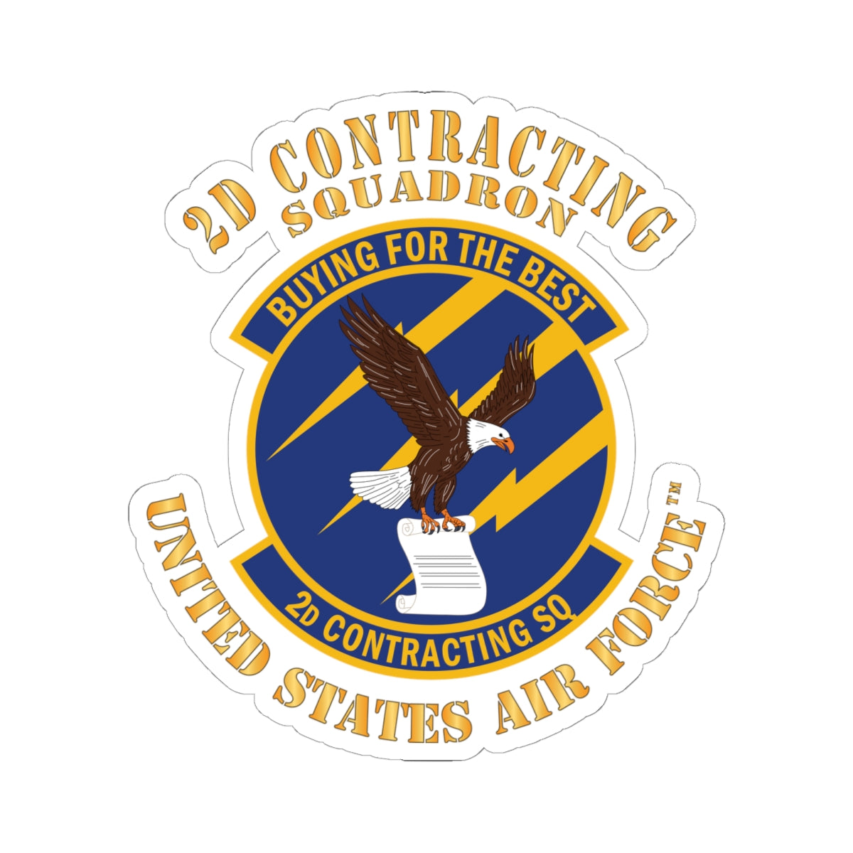 Kiss-Cut Stickers - USAF - 2d Contracting Squadron