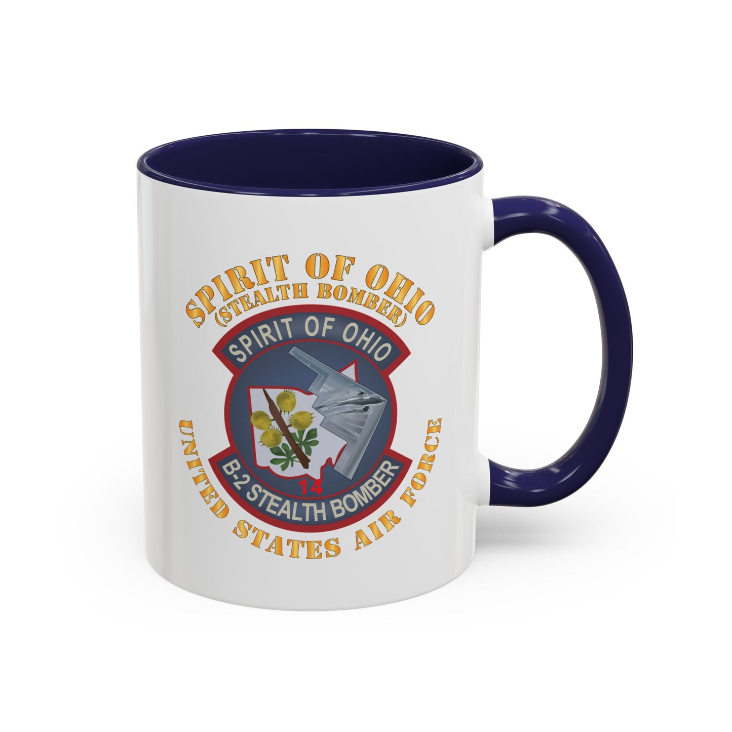Accent Coffee Mug (11oz & 15oz) - USAF - B2 - Spirit of Ohio - Stealth Bomber X 300