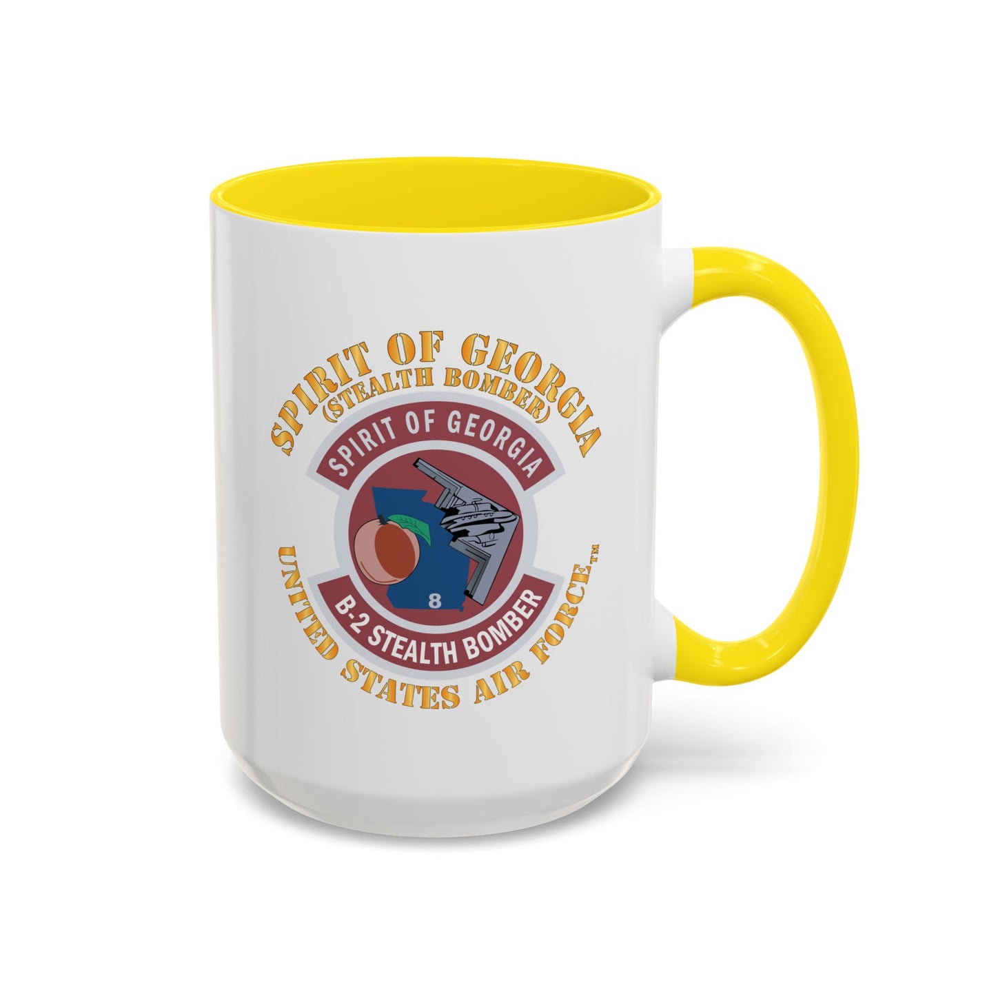 Accent Coffee Mug (11oz & 15oz) - USAF - B2 - Spirit of Georgia - Stealth Bomber X 300