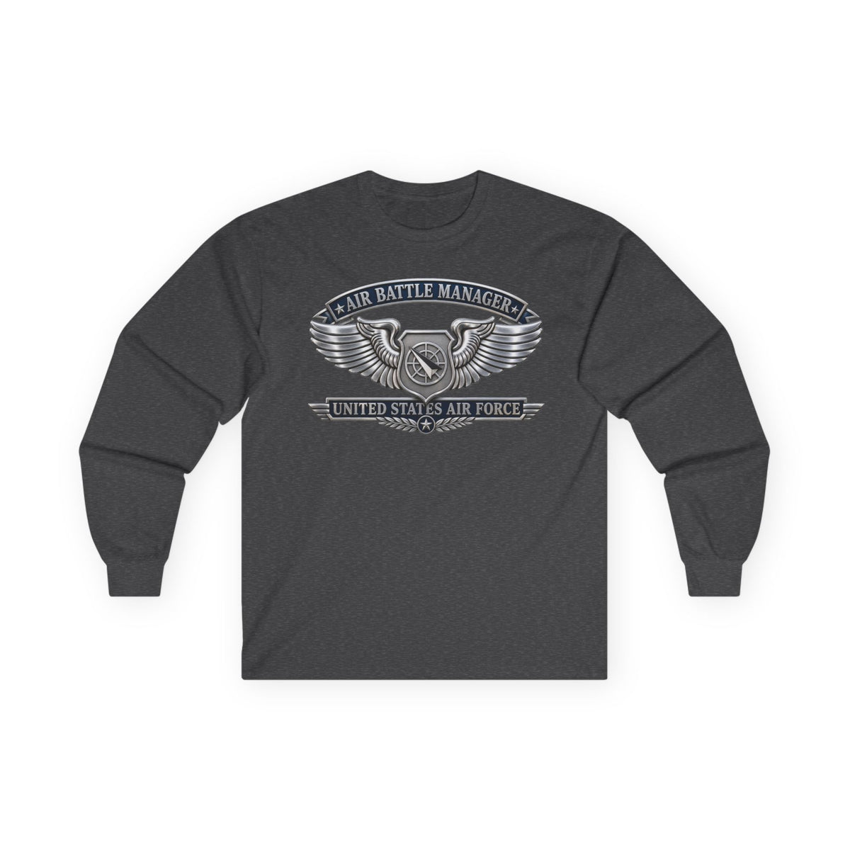 Unisex Ultra Cotton Long Sleeve Tee - USAF - Air Battle Manager Badge - United States Air Force- 3D - Enhanced