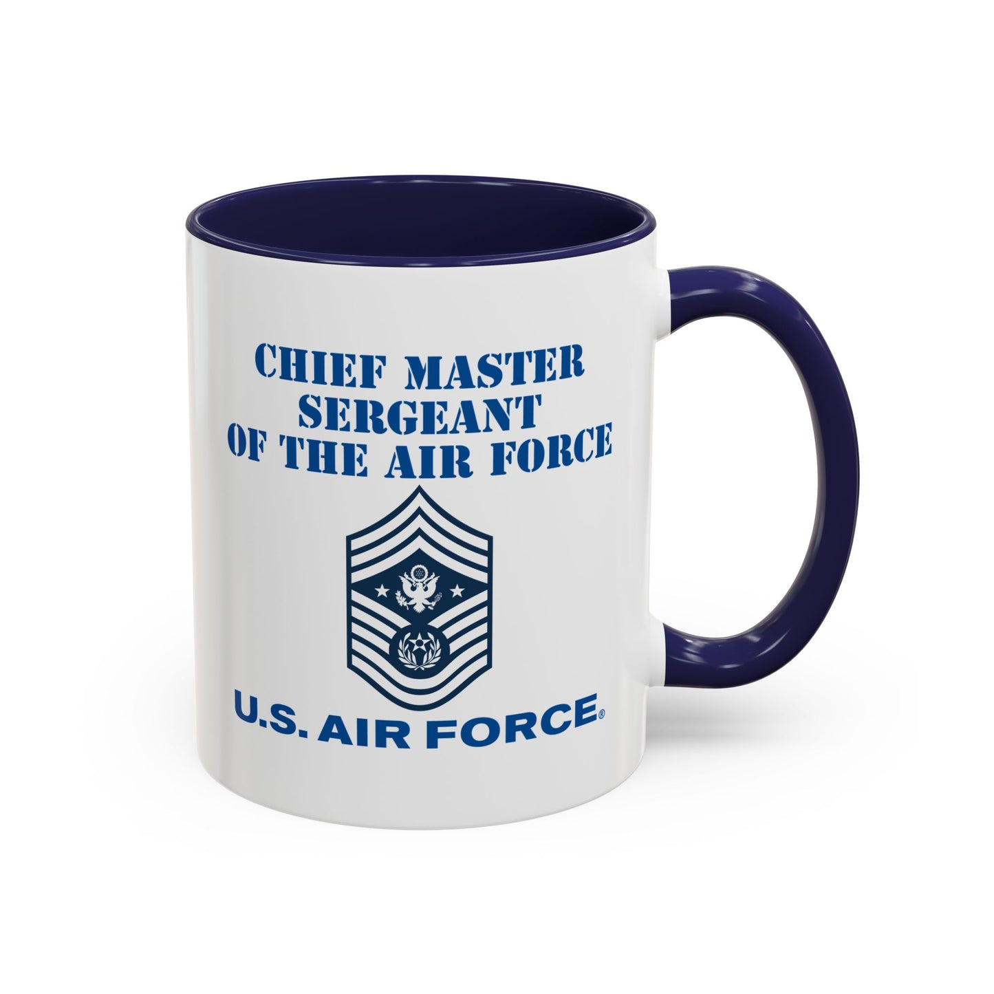 Accent Coffee Mug (11oz & 15oz) - USAF - Chief Master Sergeant of the Air Force (E9d) - US Air Force w Text X 300