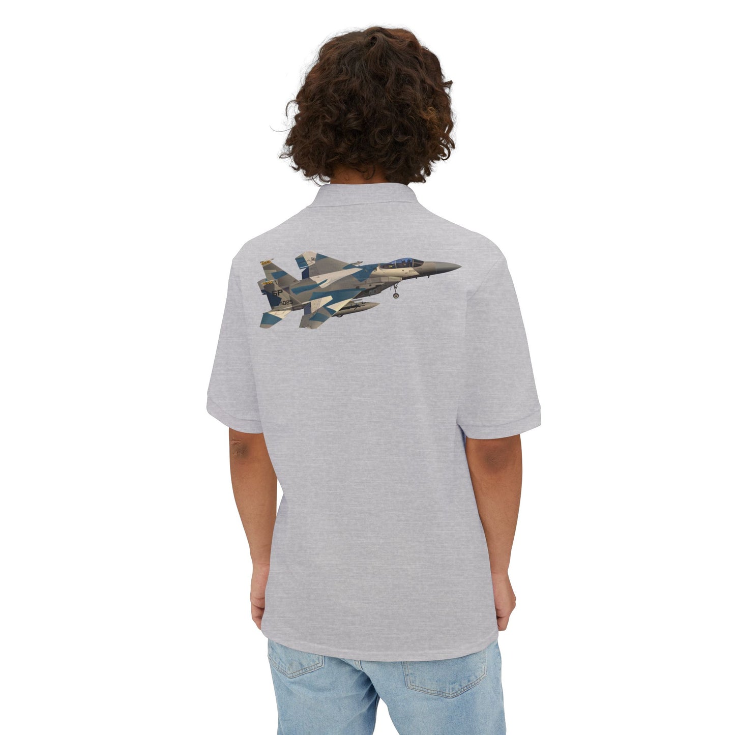 Men's Piqué Polo - USAF - F15 Eagle wo txt