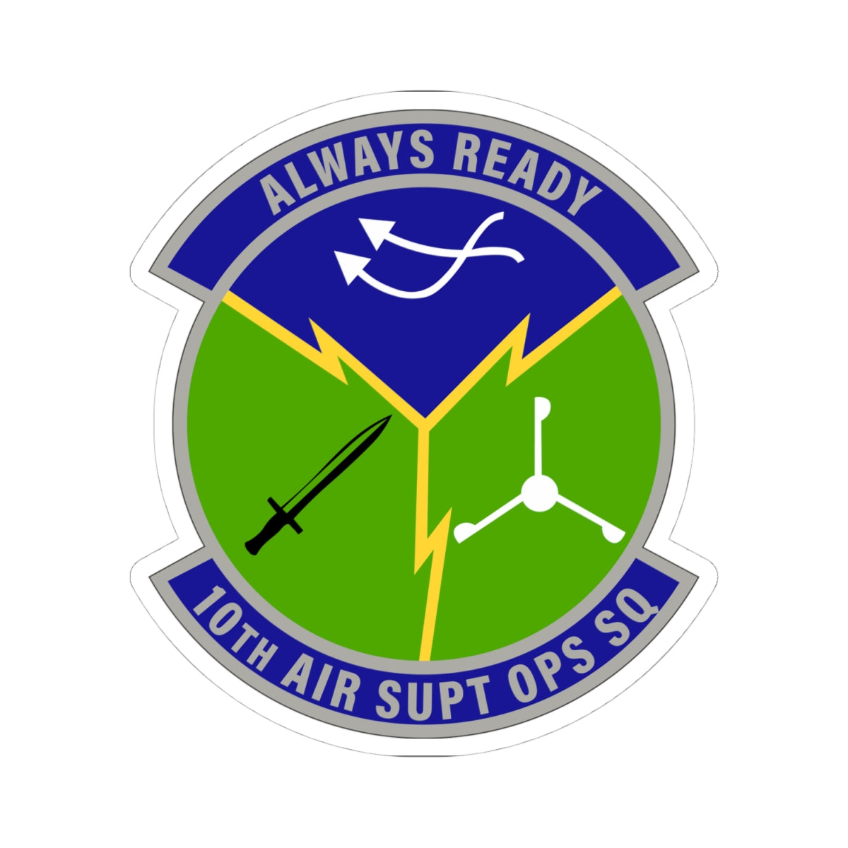 Kiss-Cut Stickers - USAF - 10th Air Support Operations Squadron wo txt