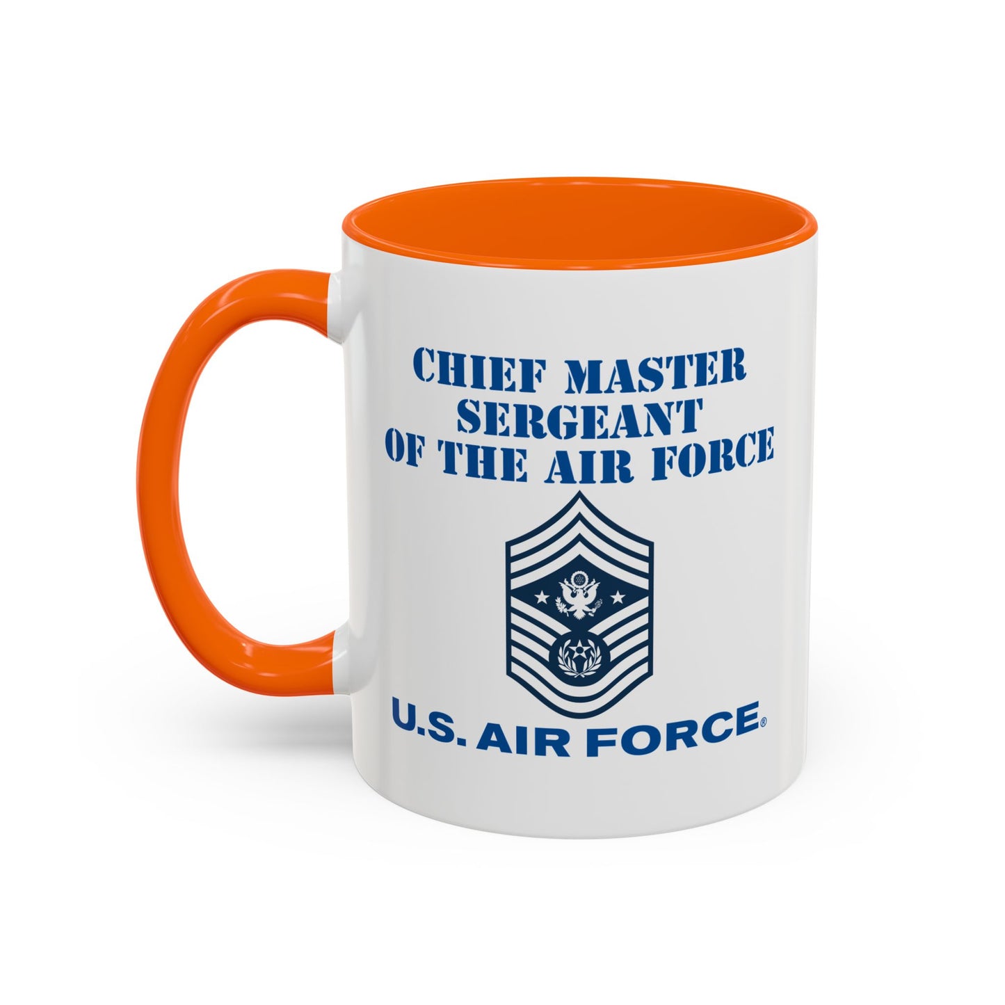 Accent Coffee Mug (11oz & 15oz) - USAF - Chief Master Sergeant of the Air Force (E9d) - US Air Force w Text X 300