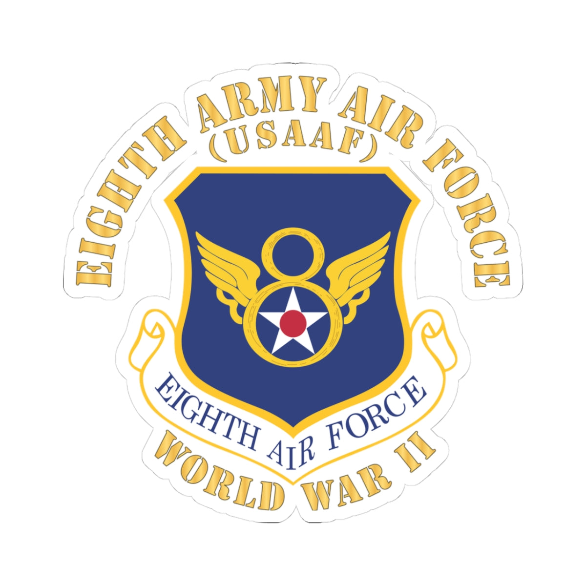 Kiss-Cut Stickers - USAF - 8th Air Force - WWII X 300