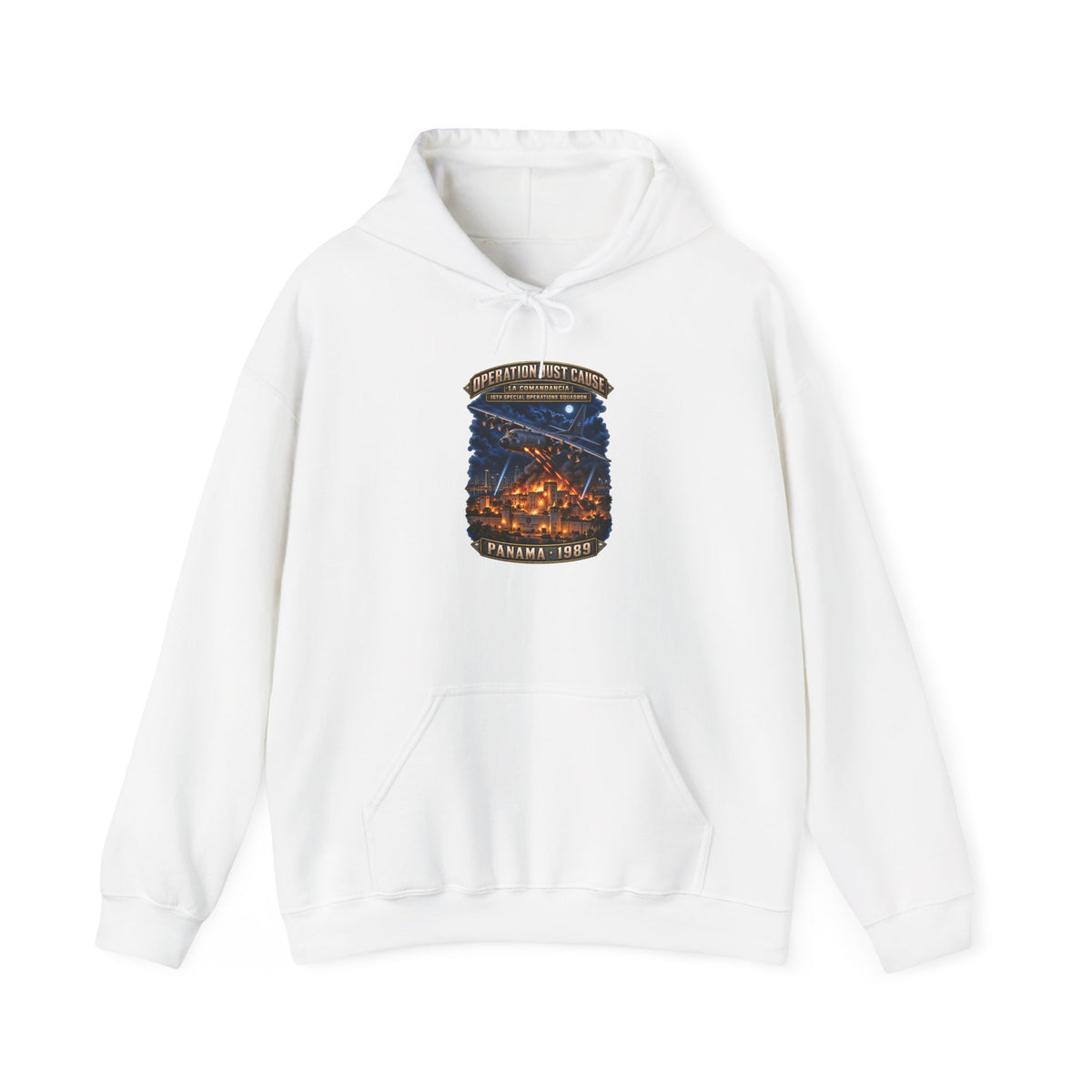 Unisex Heavy Blend Hooded Sweatshirt - SOF - 16th SOS - Panama Invasion 1989 - La Comandancia - 3D - Enhanced