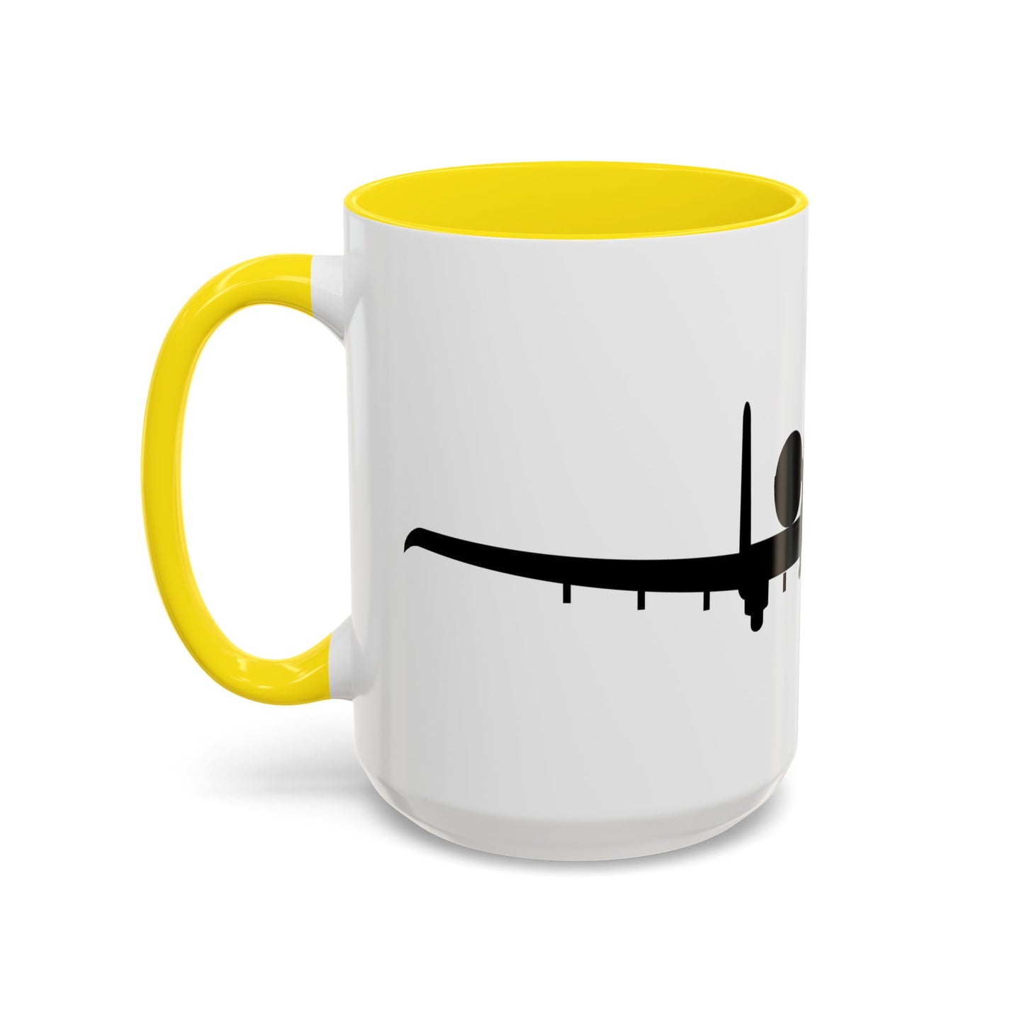 Accent Coffee Mug (11oz & 15oz) - Aircraft - USAF - A-10 Thunderbolt II - Front - Silhouette X 300