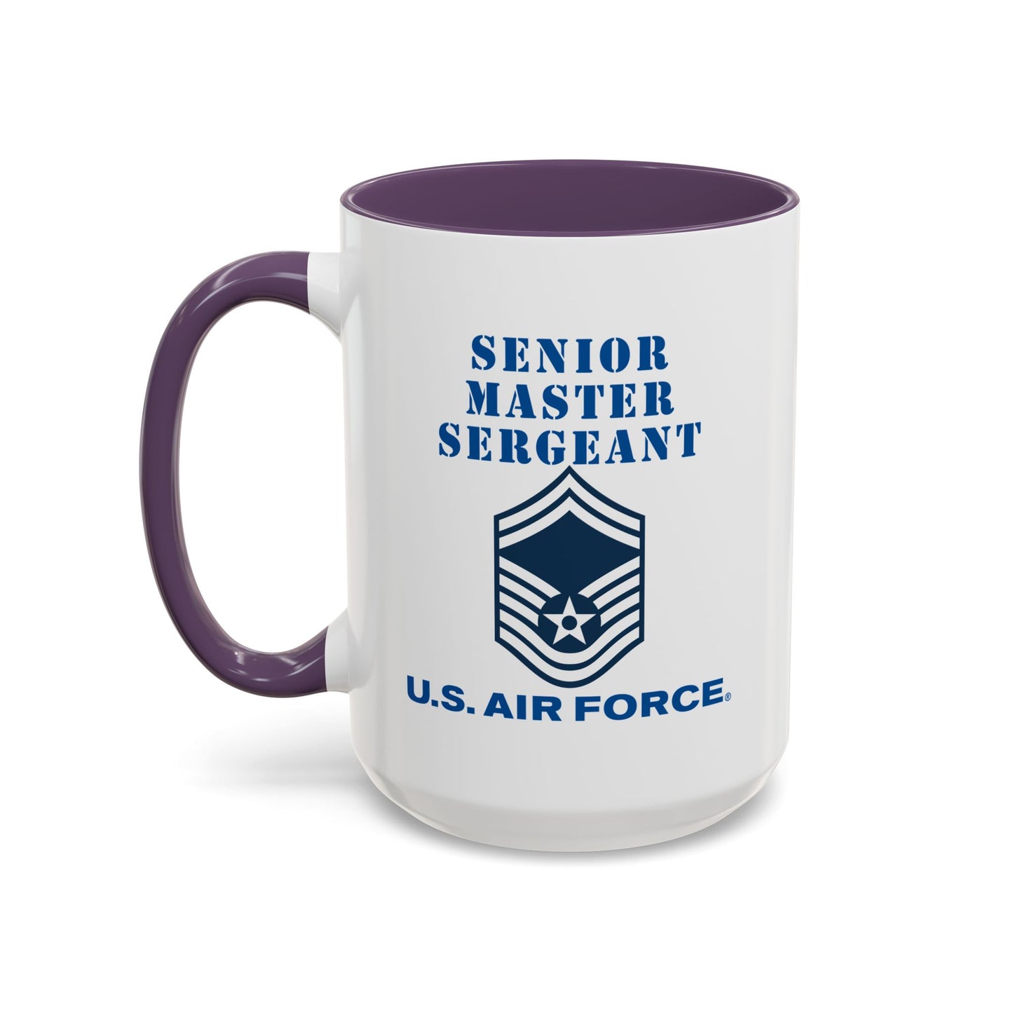 Accent Coffee Mug (11oz & 15oz) - USAF - Senior Master Sergeant (E8a) - 2020 - US Air Force w Text X 300