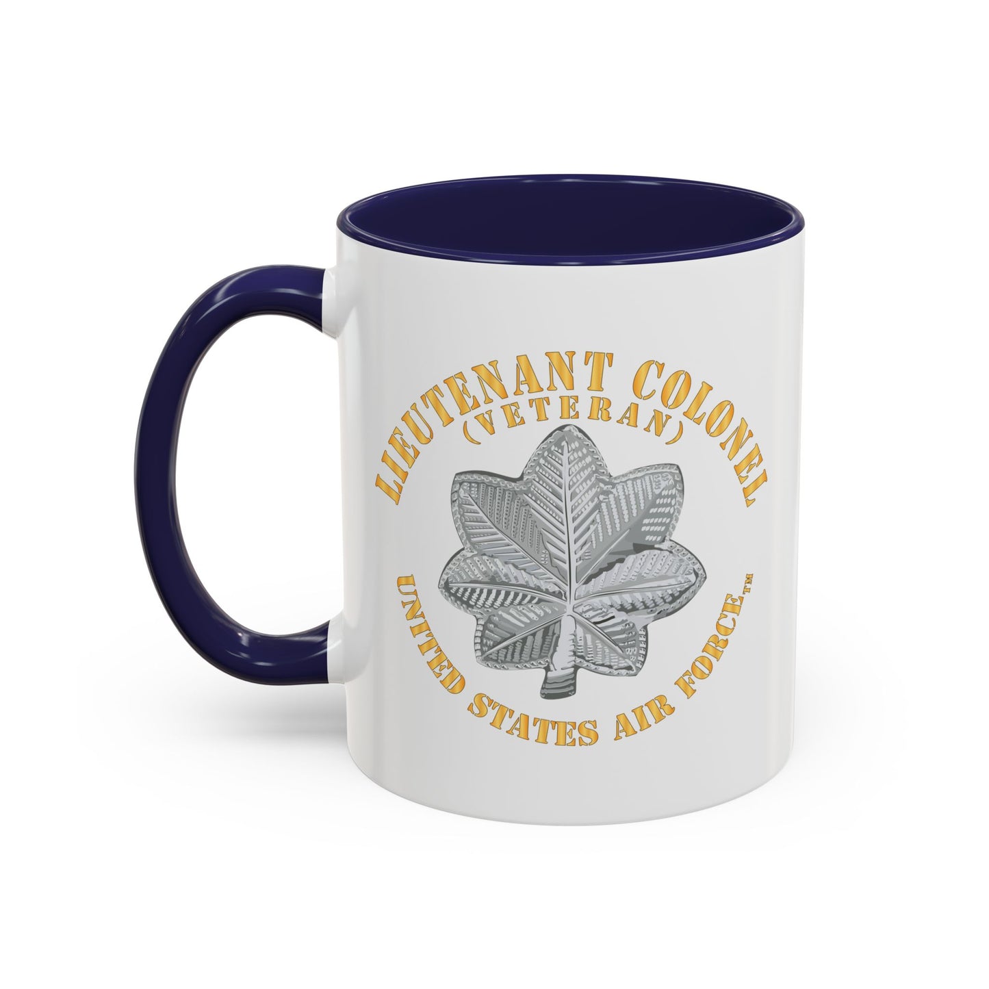 Accent Coffee Mug (11oz & 15oz) - USAF - Lieutenant Colonel - LTC - Veteran - TM X 300