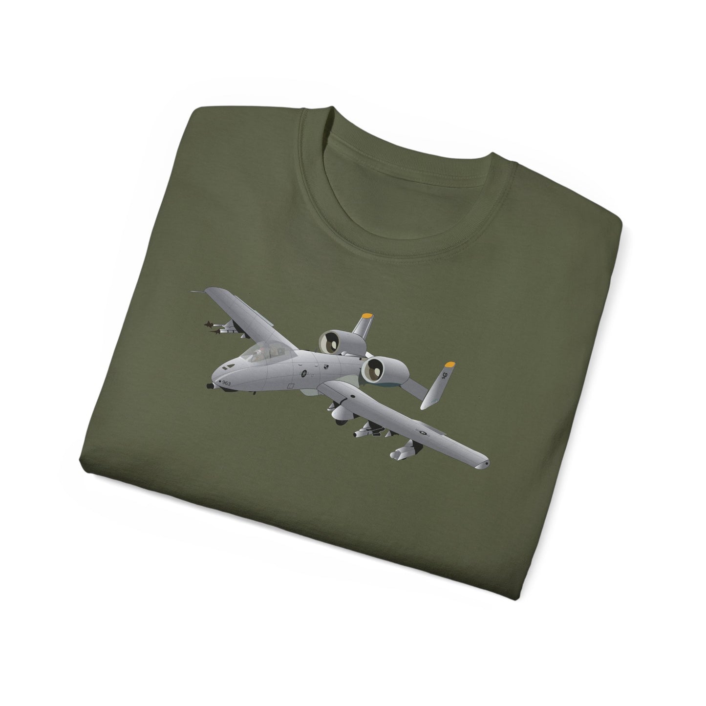 Unisex Ultra Cotton Tee - Aircraft - A10 - Front - Top - Oblique X 300