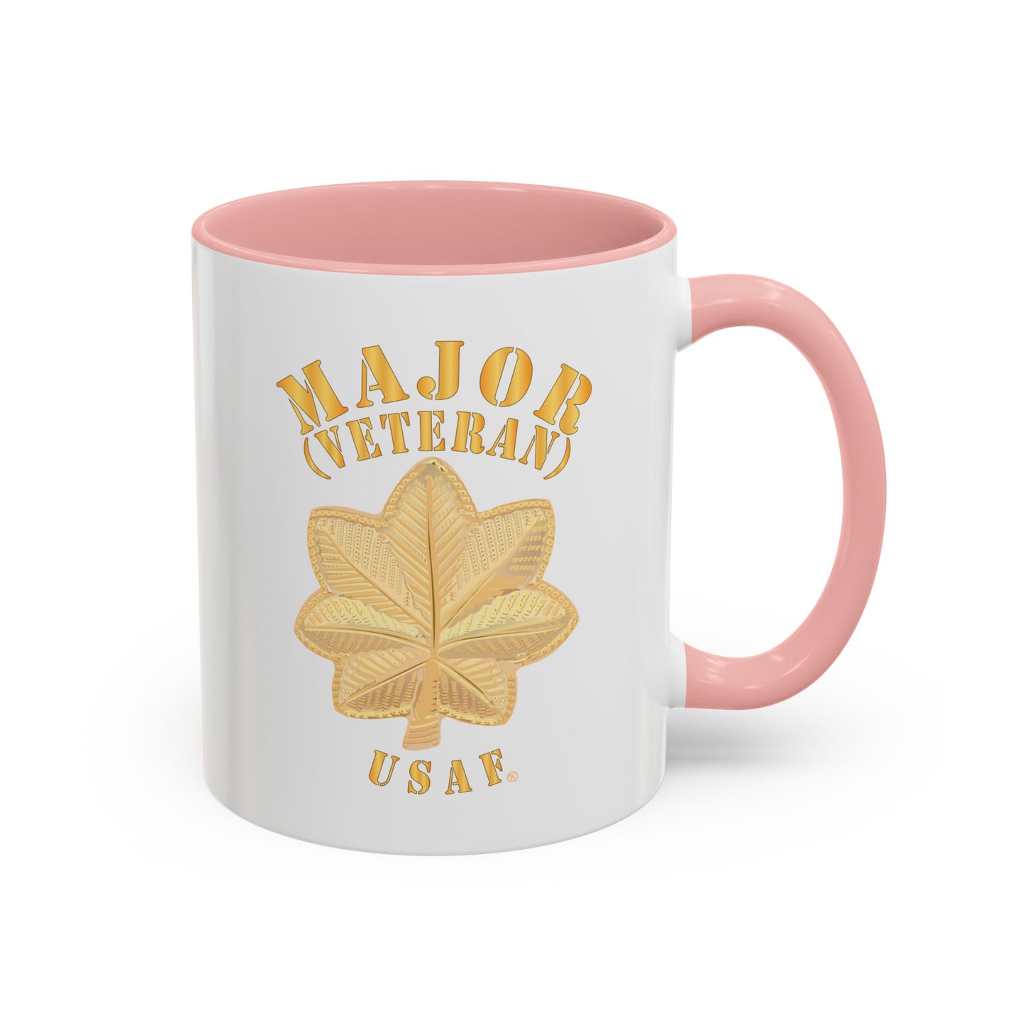 Accent Coffee Mug (11oz & 15oz) - USAF - Major - Veteran - USAF X 300