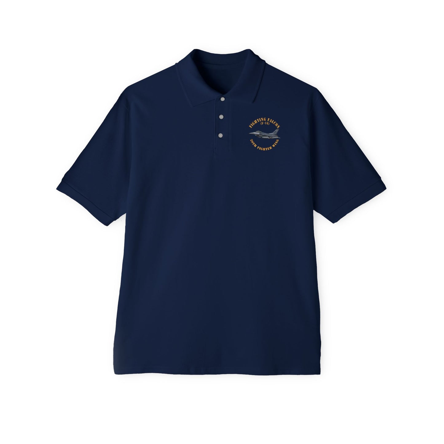 Men's Piqué Polo - USAF - F-16 Fighting Falcon - 20th Fighter Wing X 300