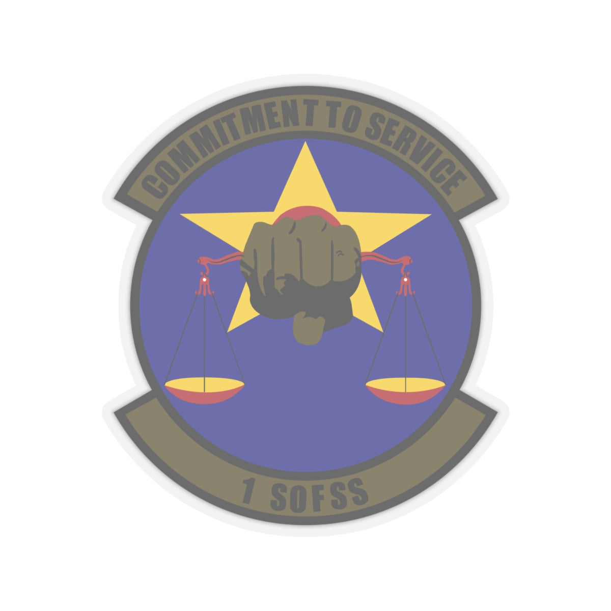 Kiss-Cut Stickers - USAF - 1st Special Operations Force Support Sq wo txt X 300