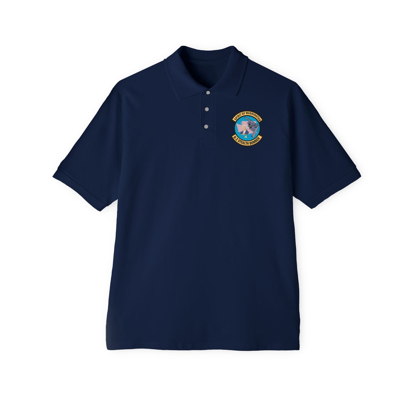 Men's Piqué Polo - USAF - B2 - Spirit of Washington - Stealth Bomber wo txt X 300