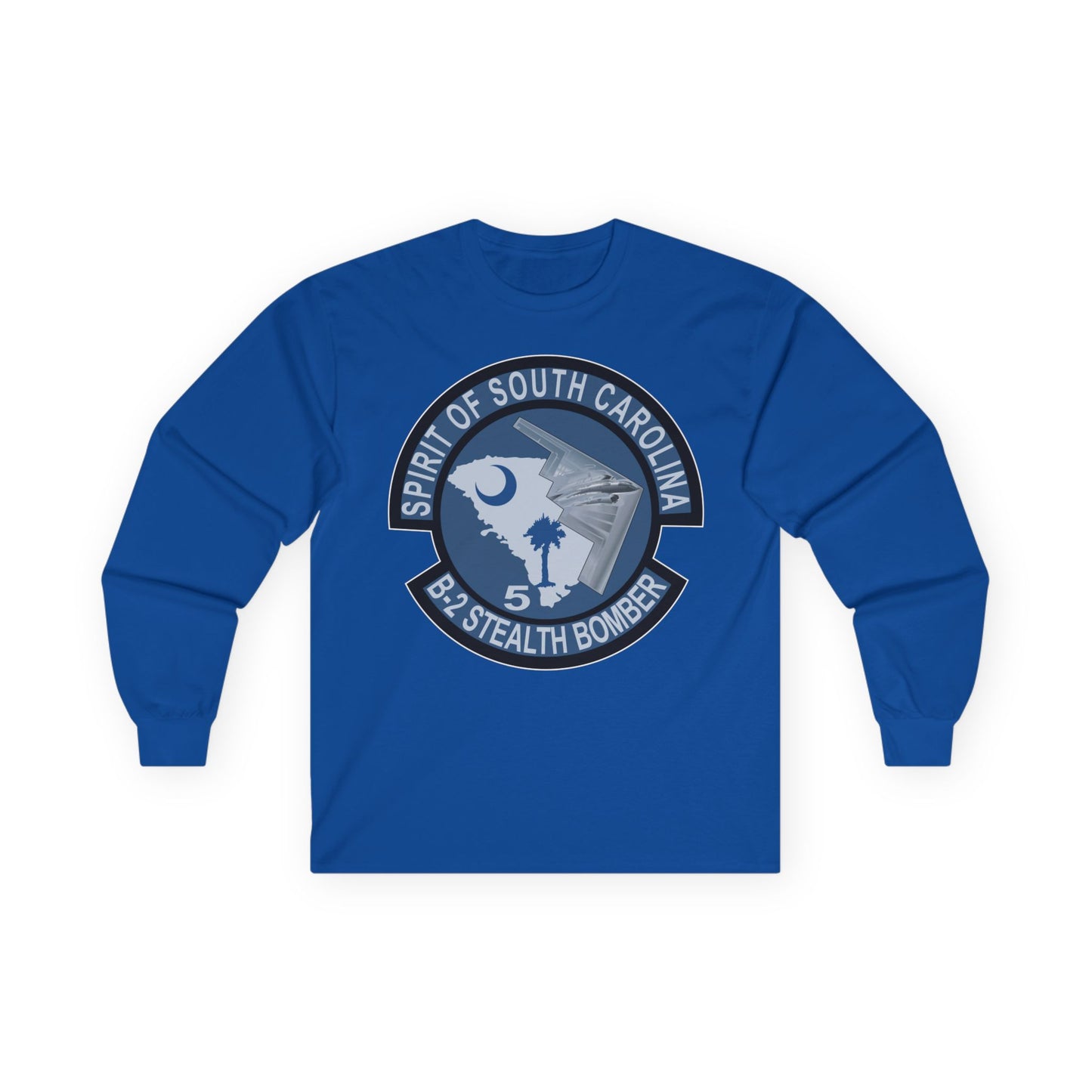 Unisex Ultra Cotton Long Sleeve Tee - USAF - B2 - Spirit of South Carolina Stealth Bomber wo Txt X 300