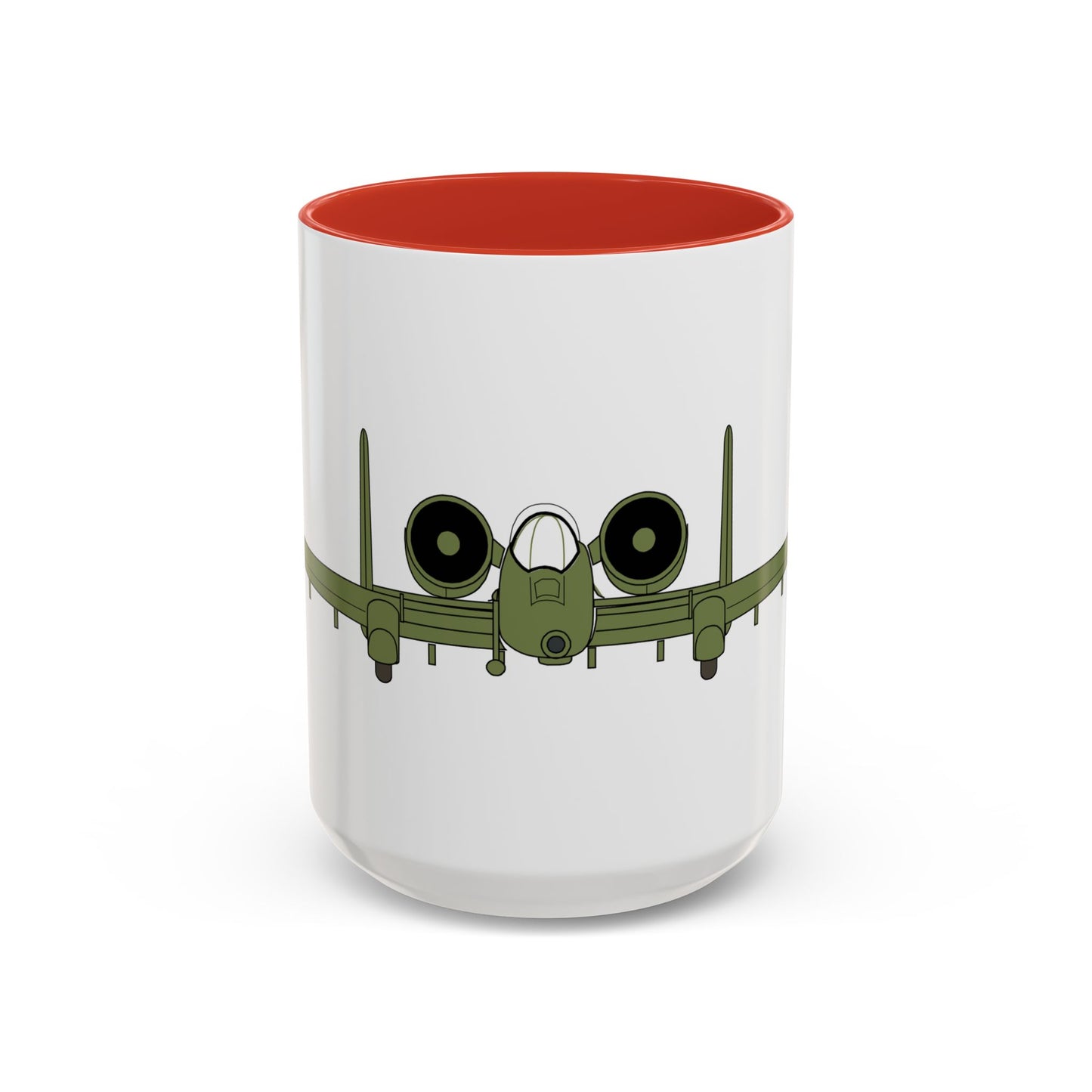 Accent Coffee Mug (11oz & 15oz) - Aircraft - USAF - A-10 Thunderbolt II - Front X 300