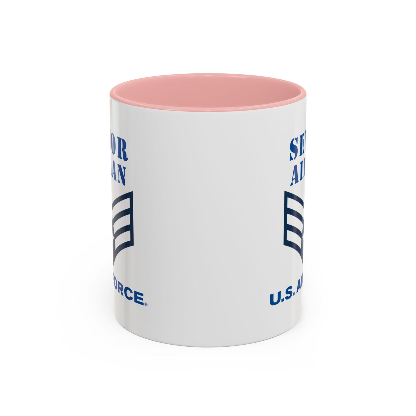 Accent Coffee Mug (11oz & 15oz) - USAF - Senior Airman (E4) - 2020 - US Air Force w Text X 300