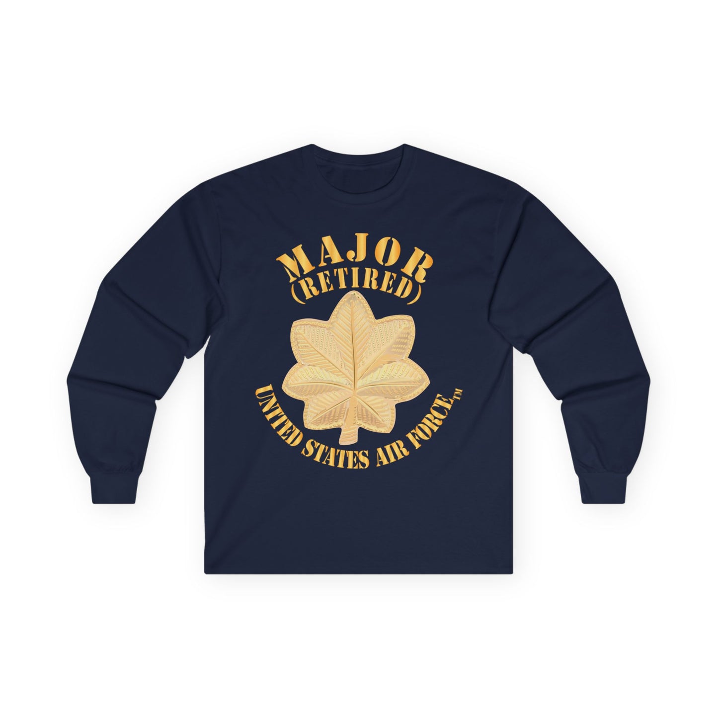 Unisex Ultra Cotton Long Sleeve Tee - USAF - Major - Retired X 300