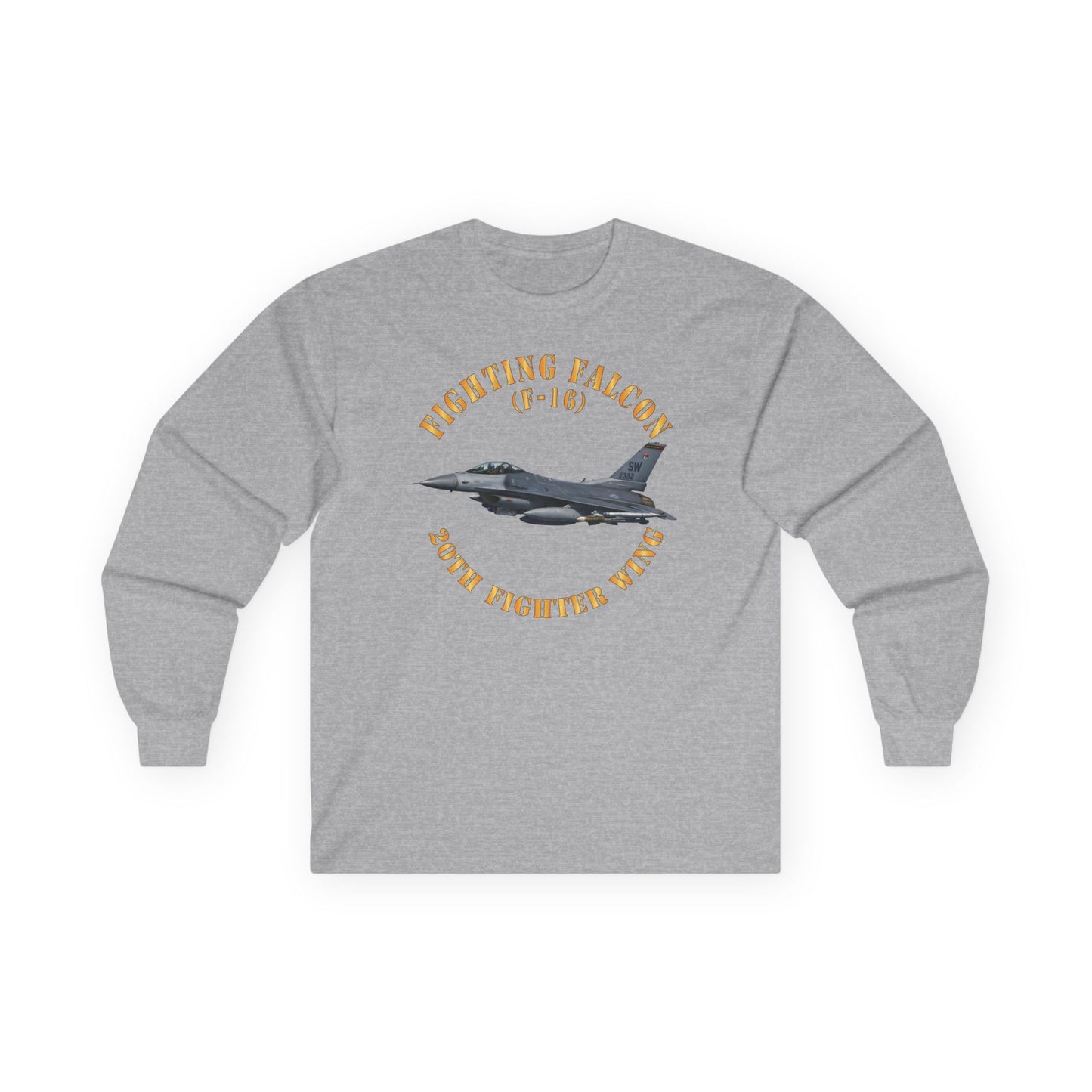 Unisex Ultra Cotton Long Sleeve Tee - USAF - F-16 Fighting Falcon - 20th Fighter Wing X 300